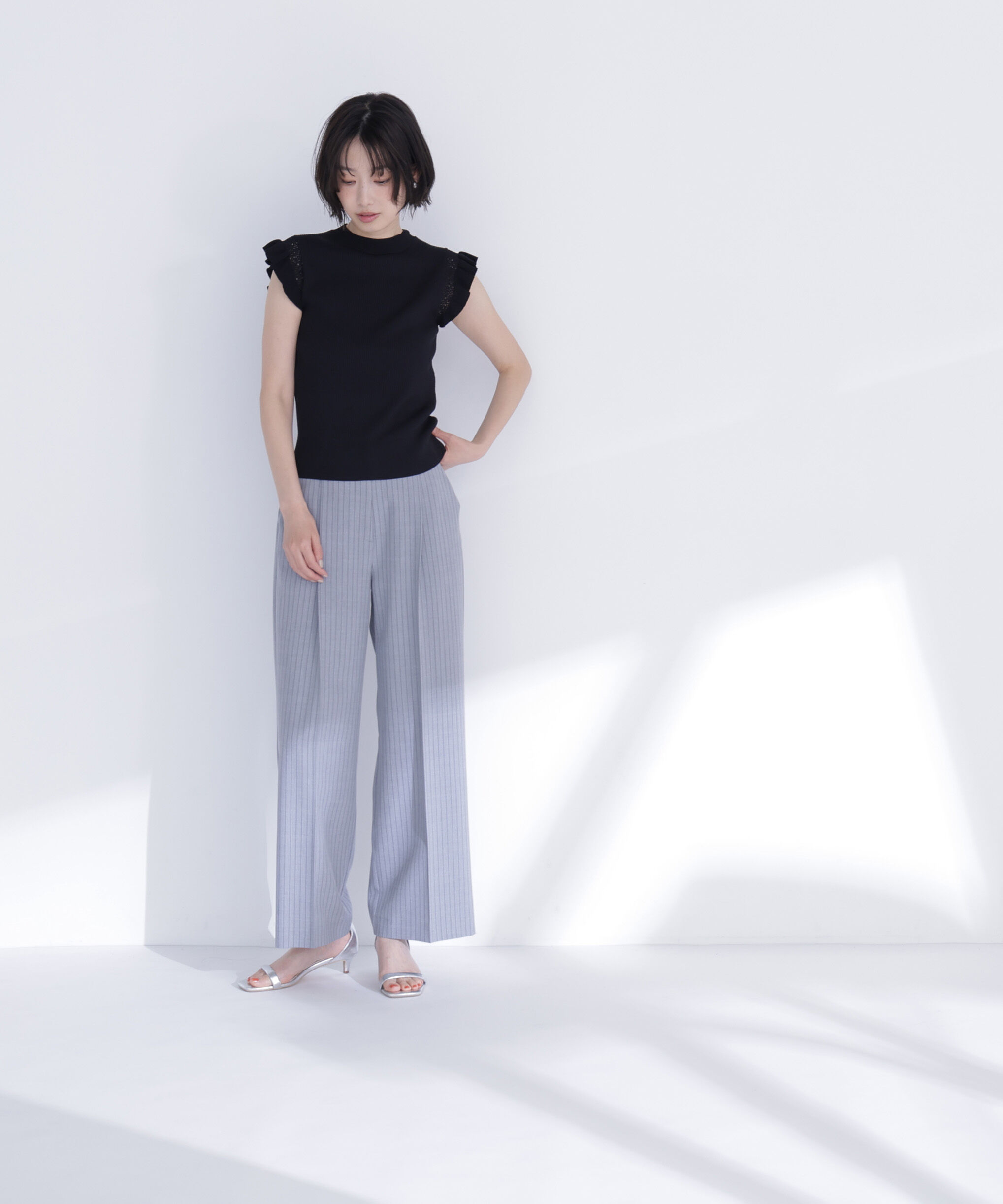  「アイレットフリルニット」|ニット・セーター|