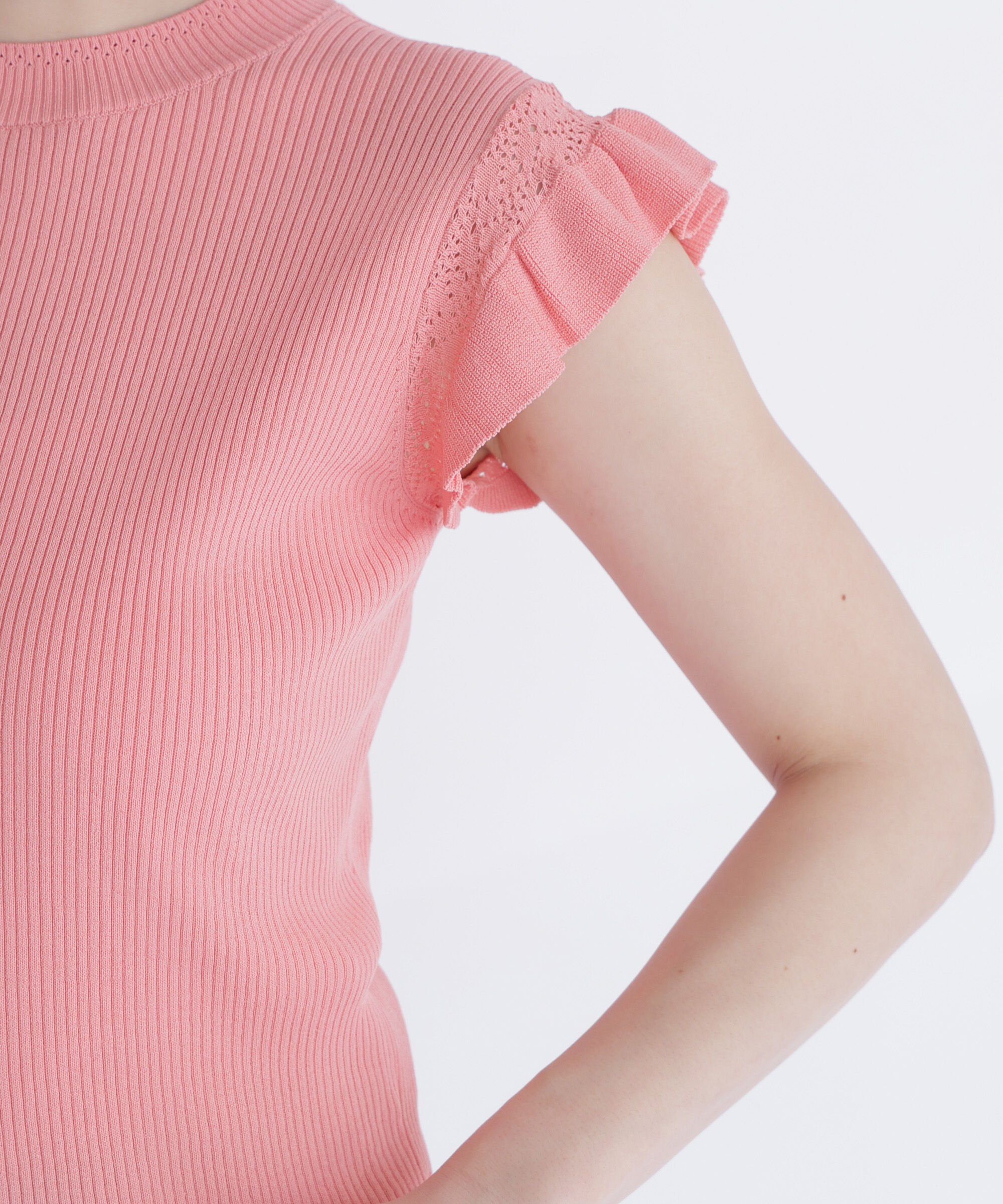  「アイレットフリルニット」|ニット・セーター|