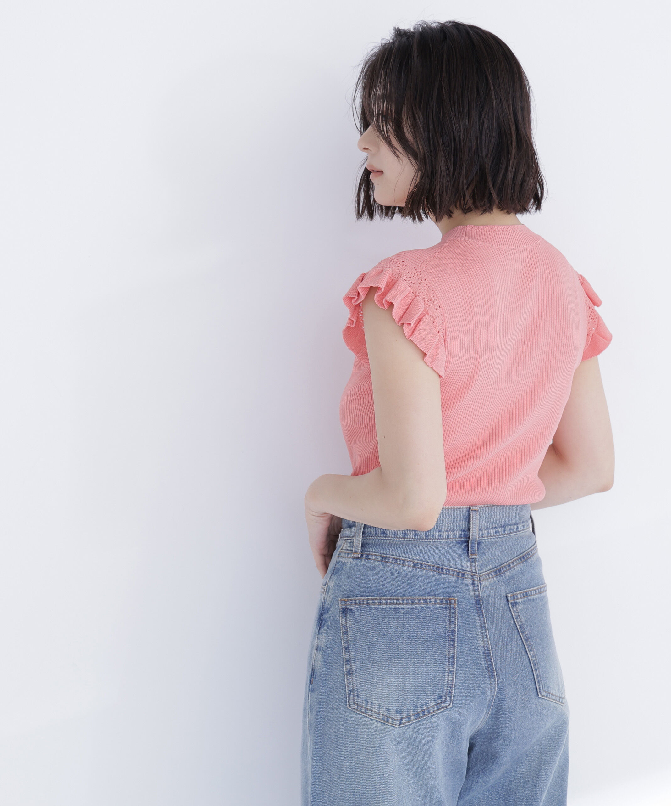  「アイレットフリルニット」|ニット・セーター|