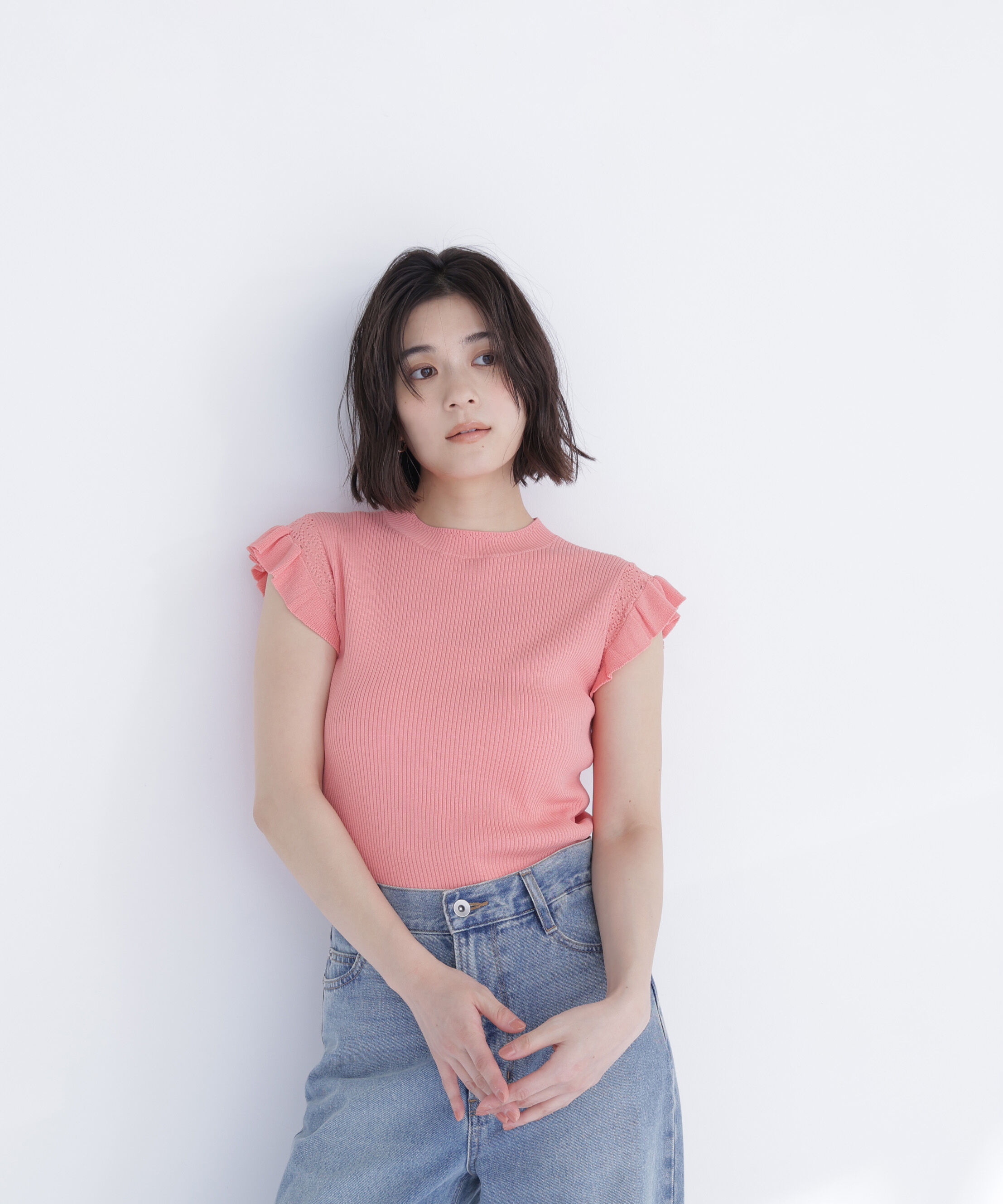  「アイレットフリルニット」|ニット・セーター|