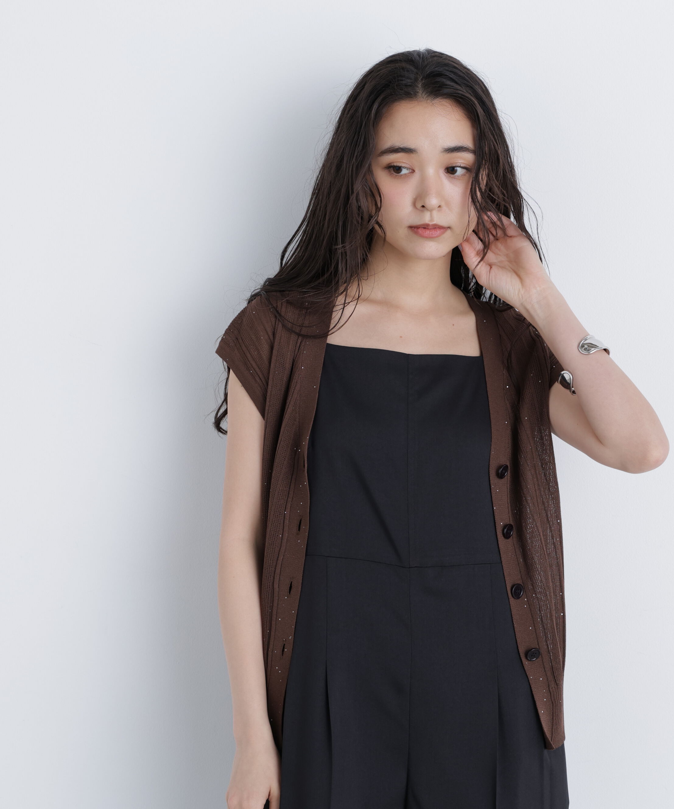  「スパンコールシアーニット」|ニット・セーター|