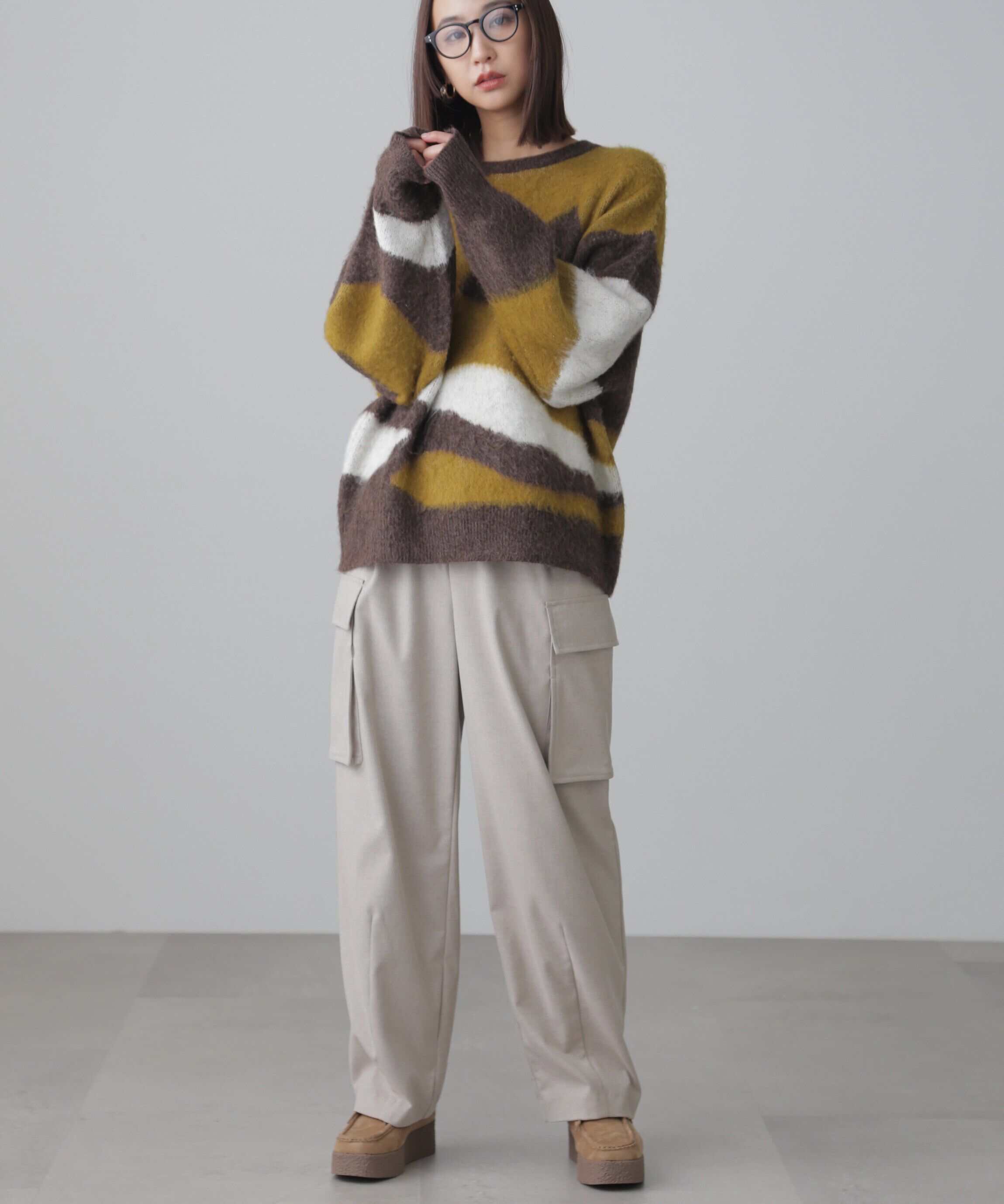  「ウールライクカーゴワイドパンツ」|その他|