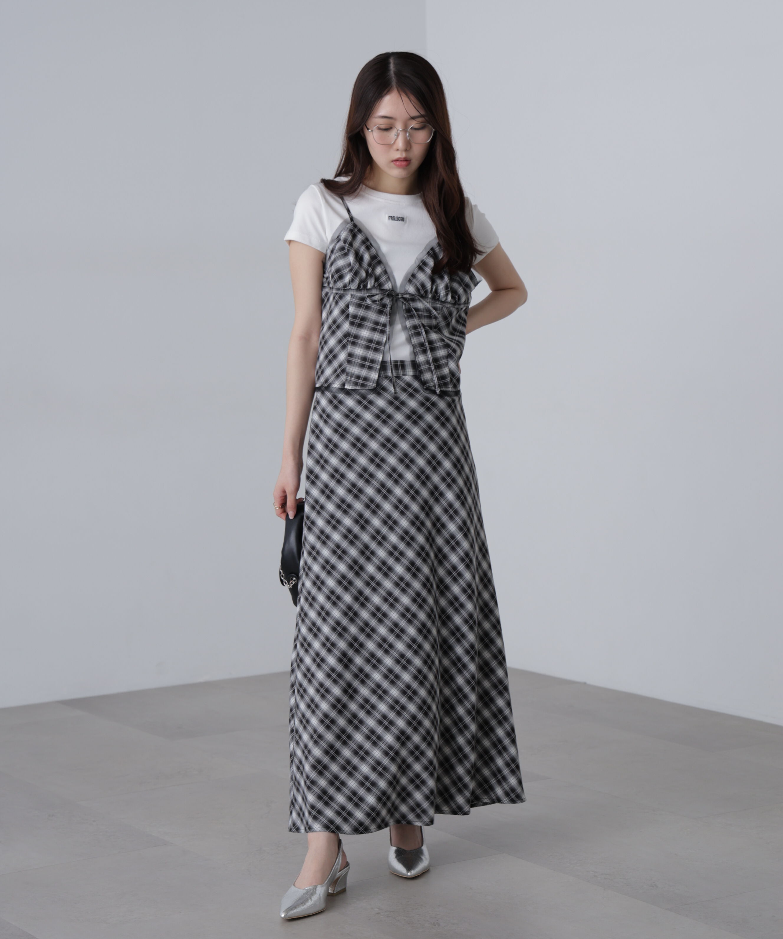  「〈セットアップ対応〉チェック柄バイアススカート」|スカート|