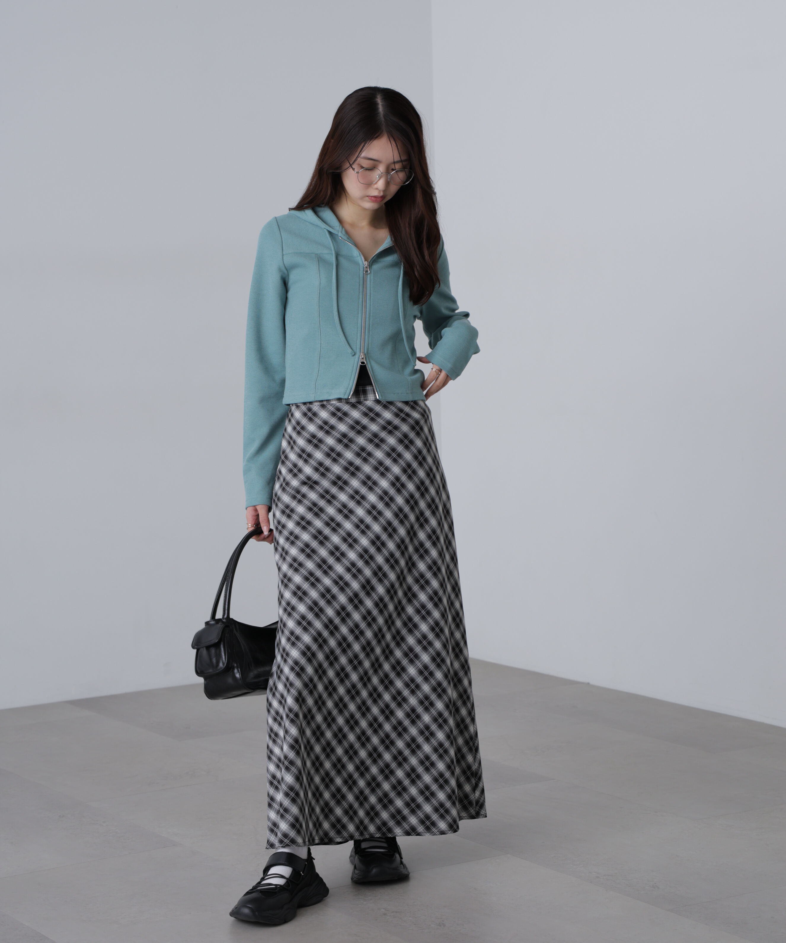  「〈セットアップ対応〉チェック柄バイアススカート」|スカート|