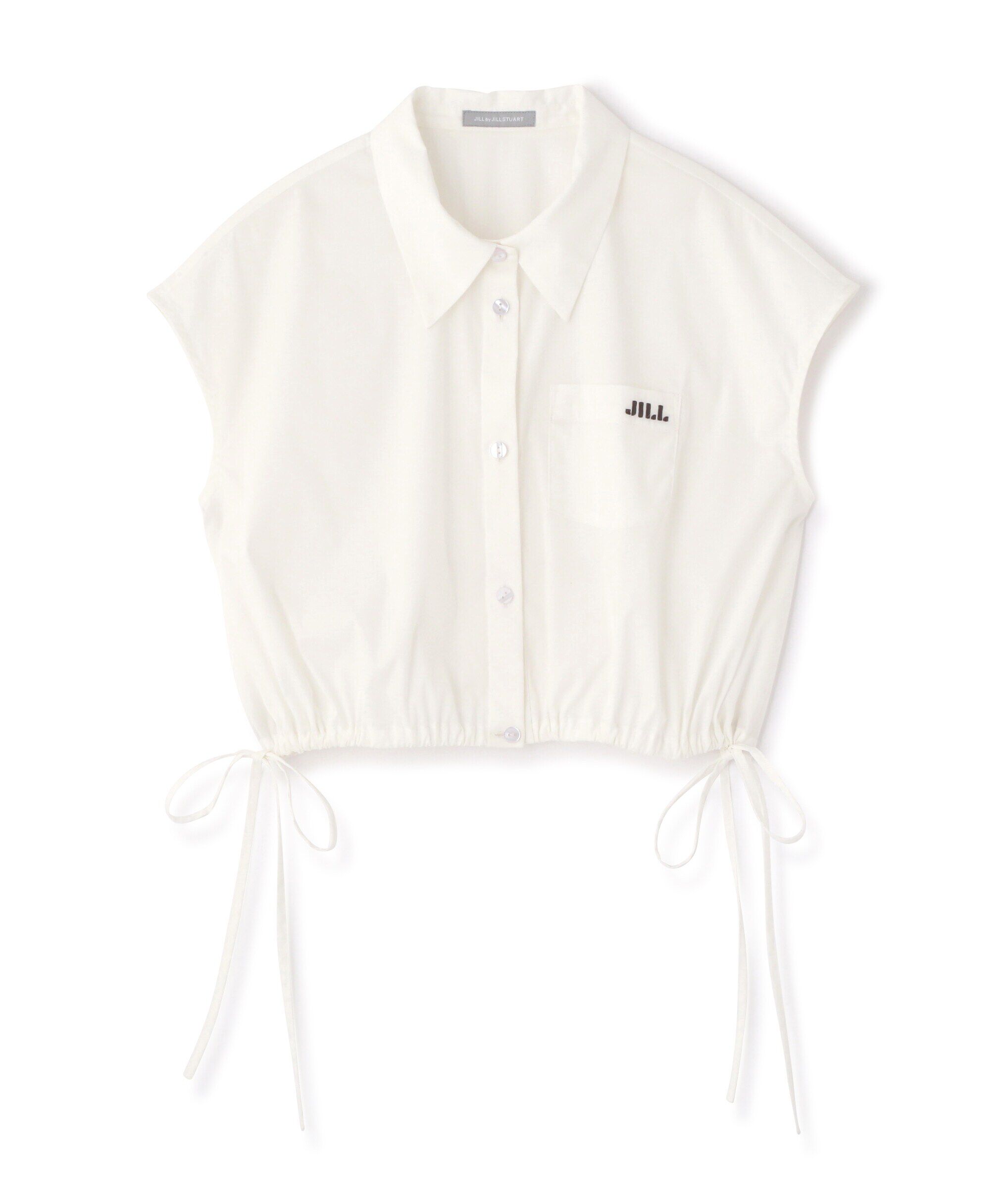  「ウエストリボンノースリーブシャツ」|シャツ・ブラウス|