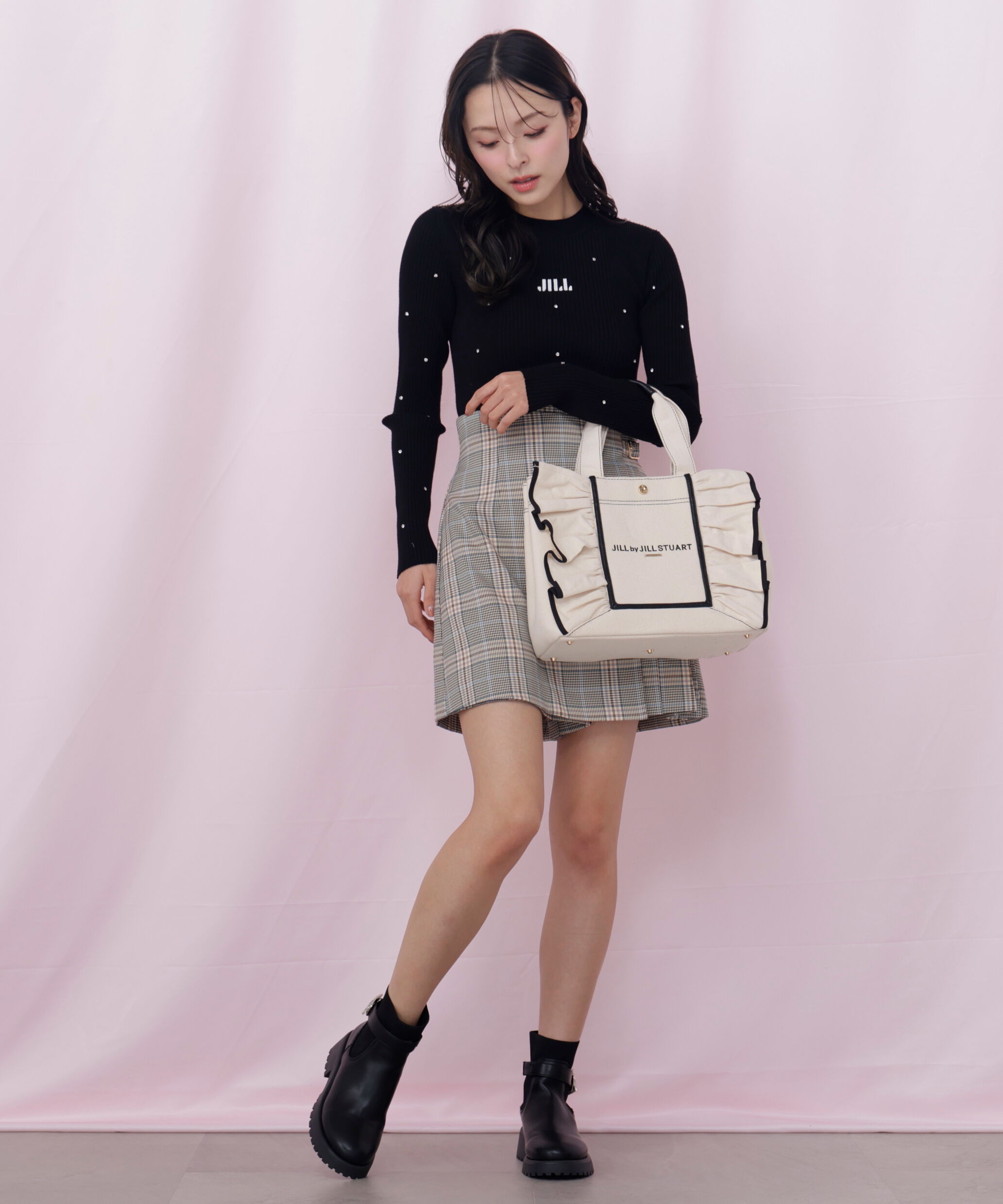  「ビジューコンパクトロゴニット」|ニット・セーター|