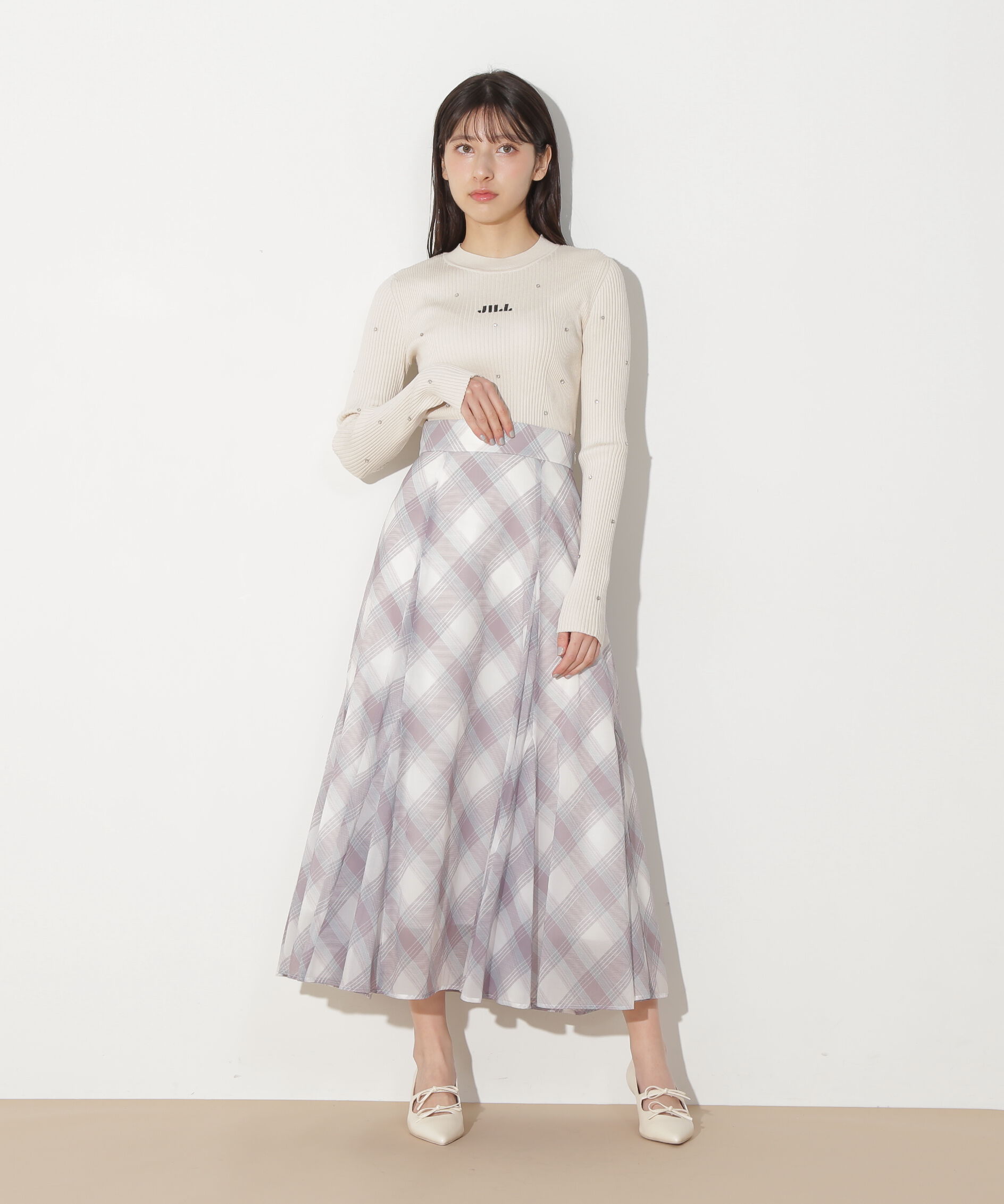  「ビジューコンパクトロゴニット」|ニット・セーター|