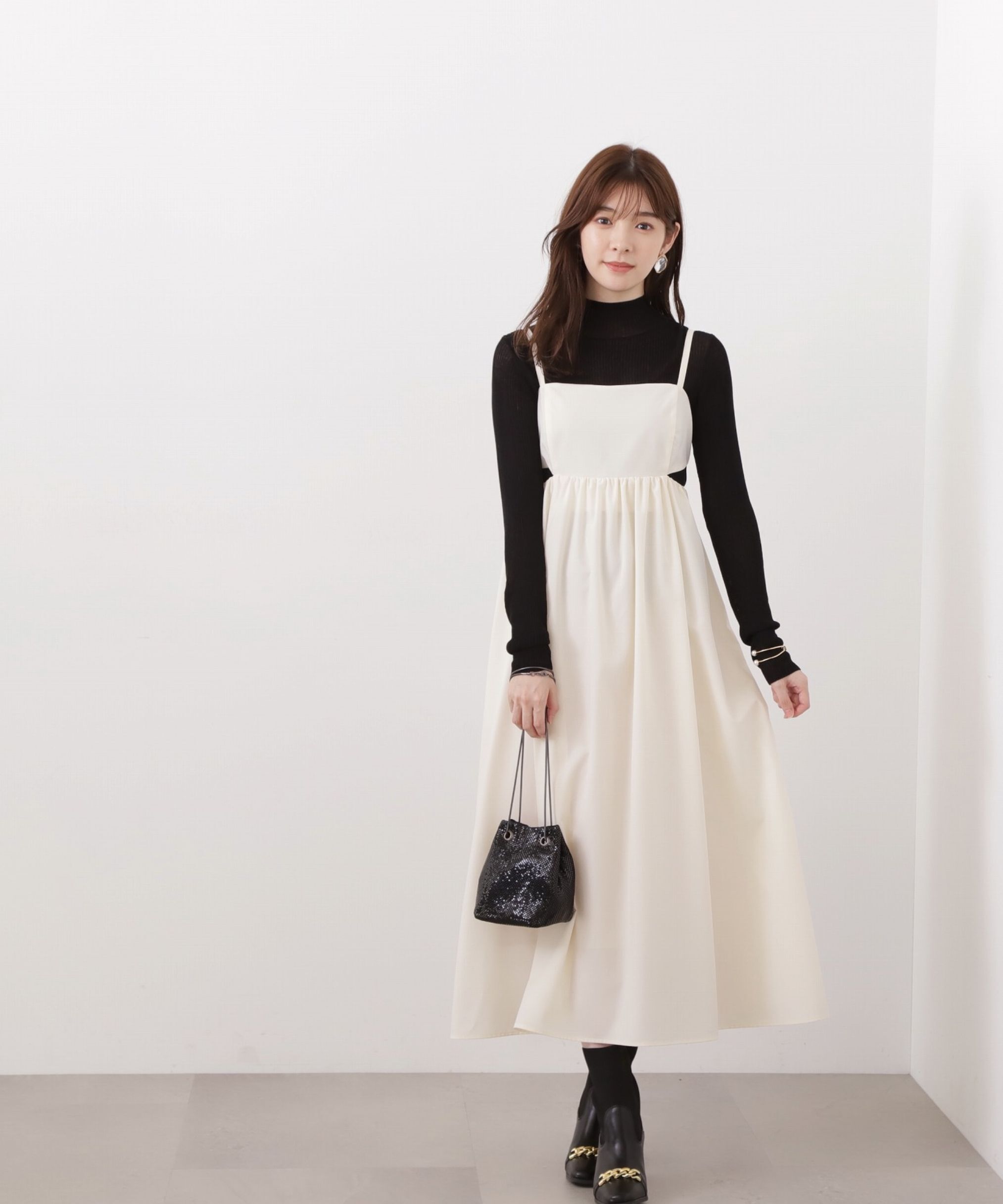 PROPORTION BODY DRESSING「サイドオープンキャミワンピース」|ワンピース|