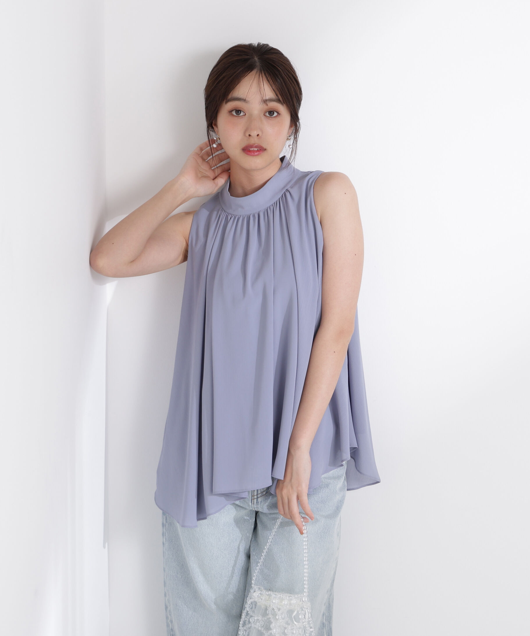 PROPORTION BODY DRESSING「ベルト付楊柳ブラウス」|シャツ・ブラウス|