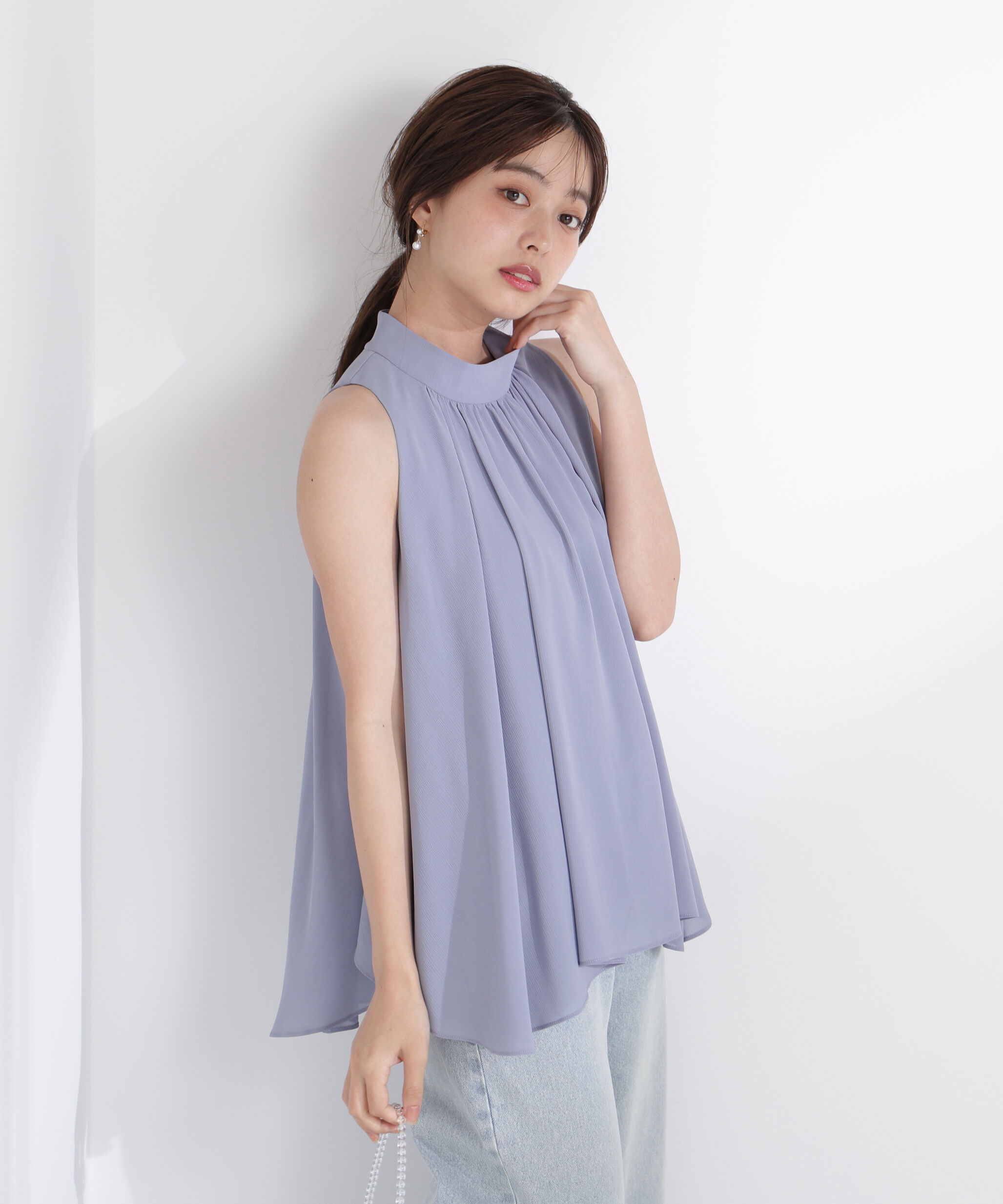 PROPORTION BODY DRESSING「ベルト付楊柳ブラウス」|シャツ・ブラウス|