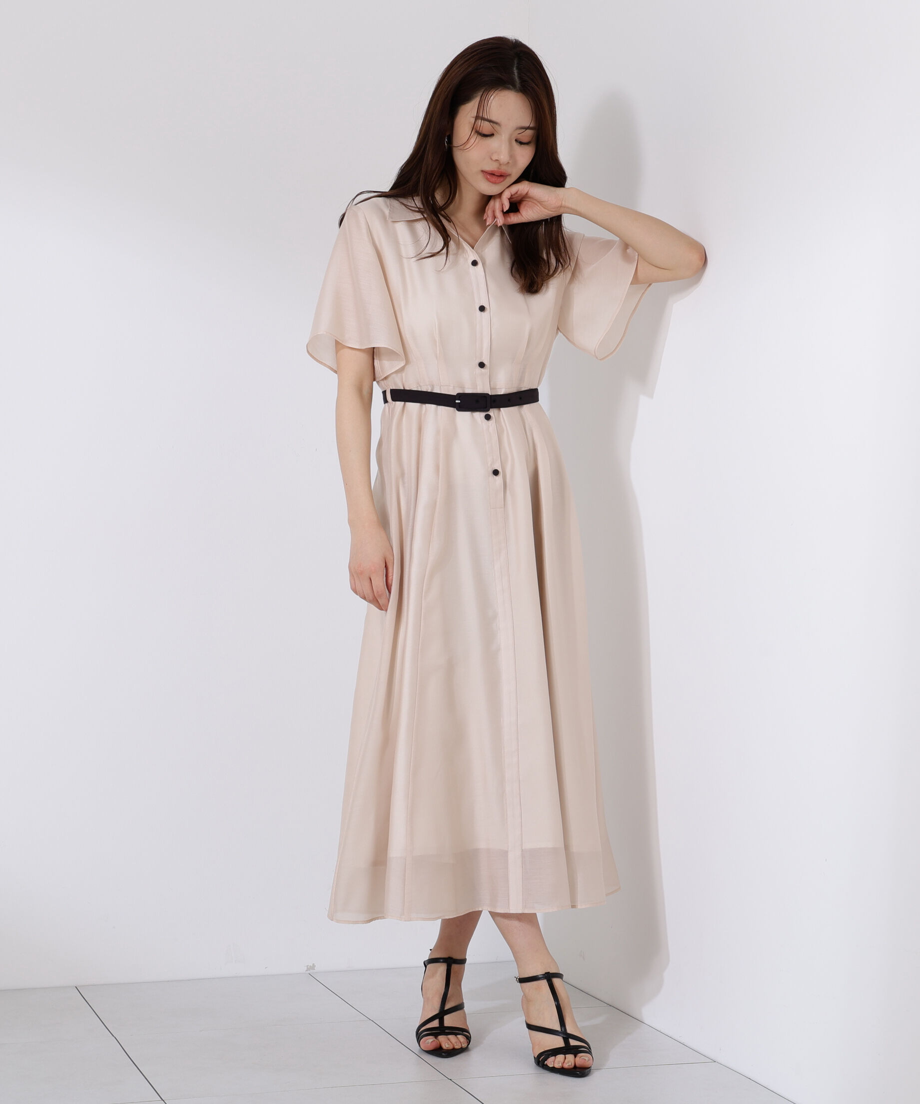 PROPORTION BODY DRESSING「配色シャツワンピース」|ワンピース|ベージュ