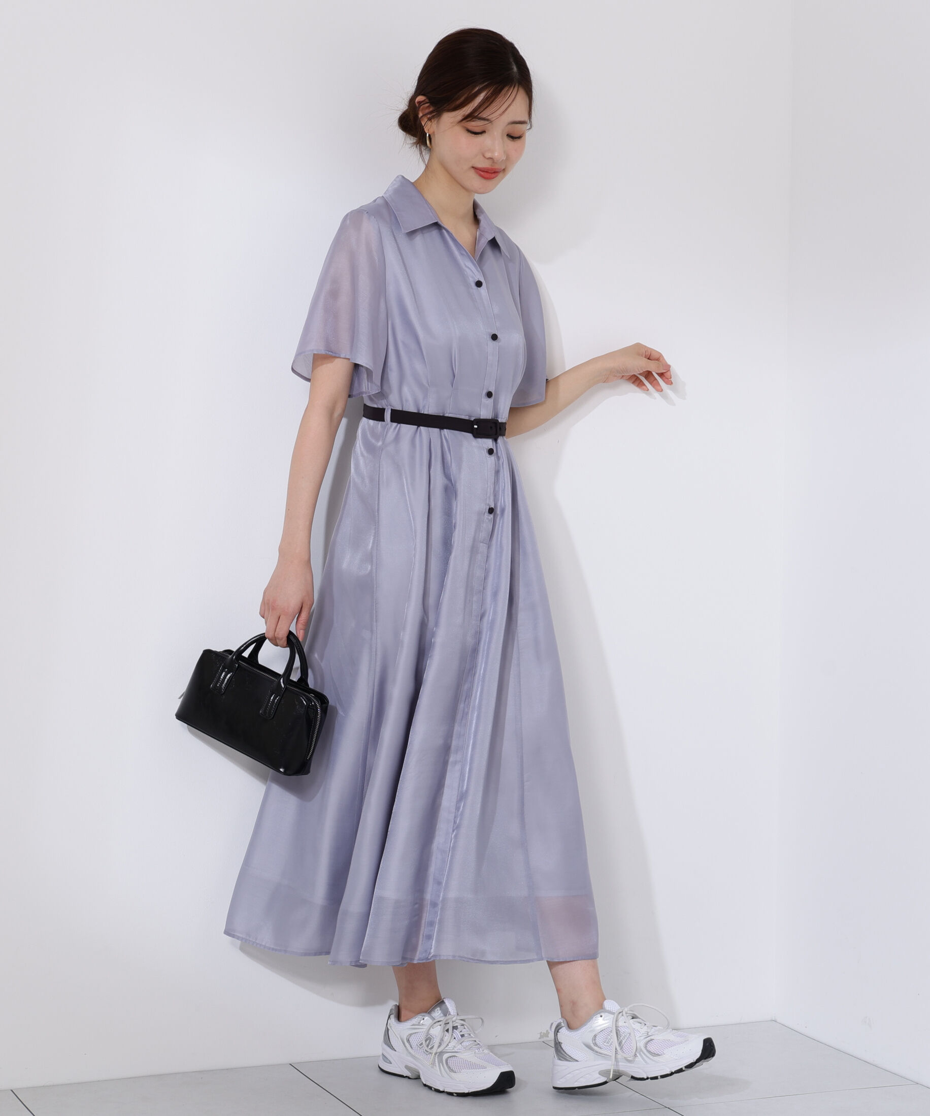 PROPORTION BODY DRESSING「配色シャツワンピース」|ワンピース|ブルー