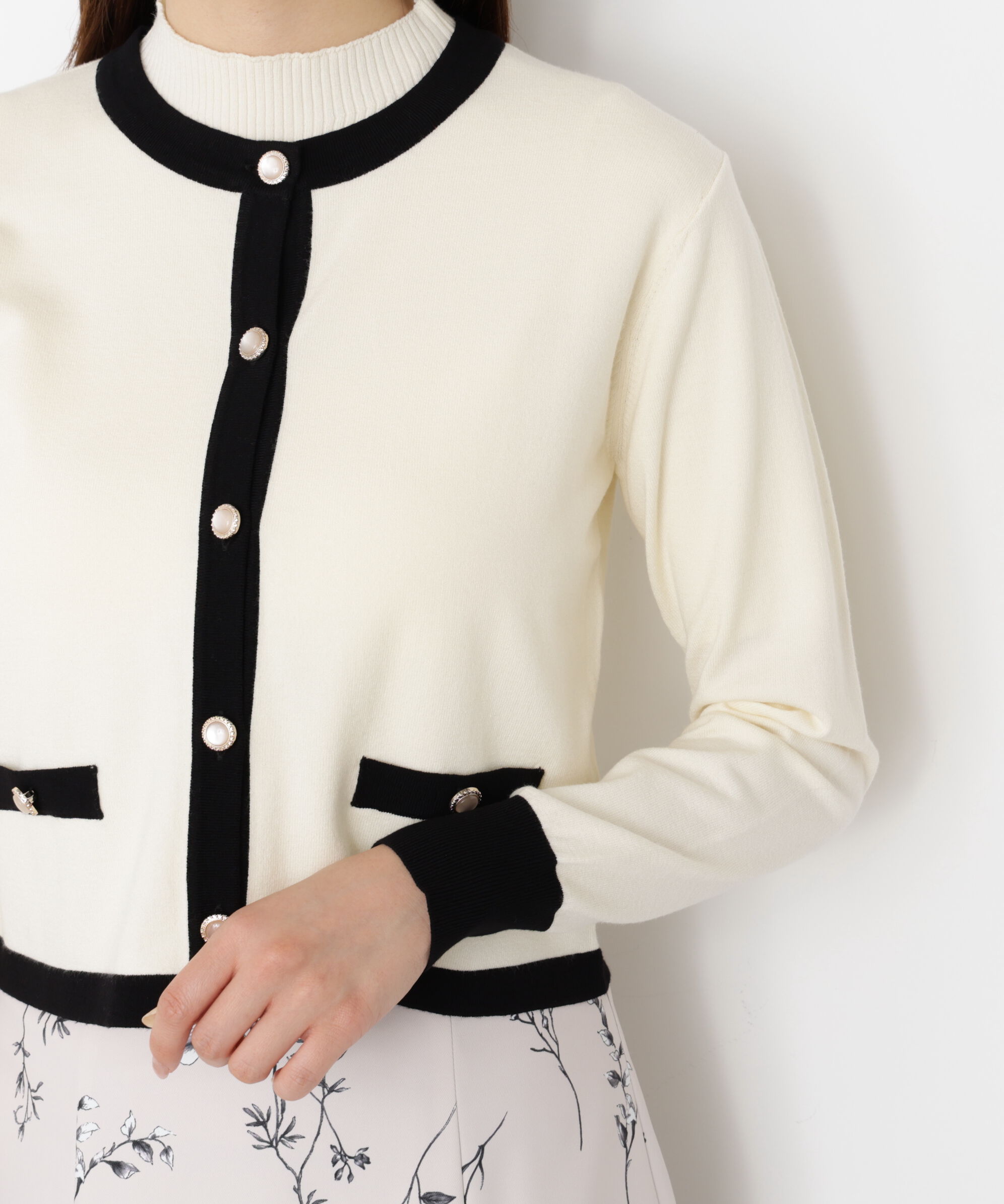 PROPORTION BODY DRESSING「＜ハンドウォッシャブル＞ニュアンス釦ニットアンサンブル 25AW」|ニット・セーター|