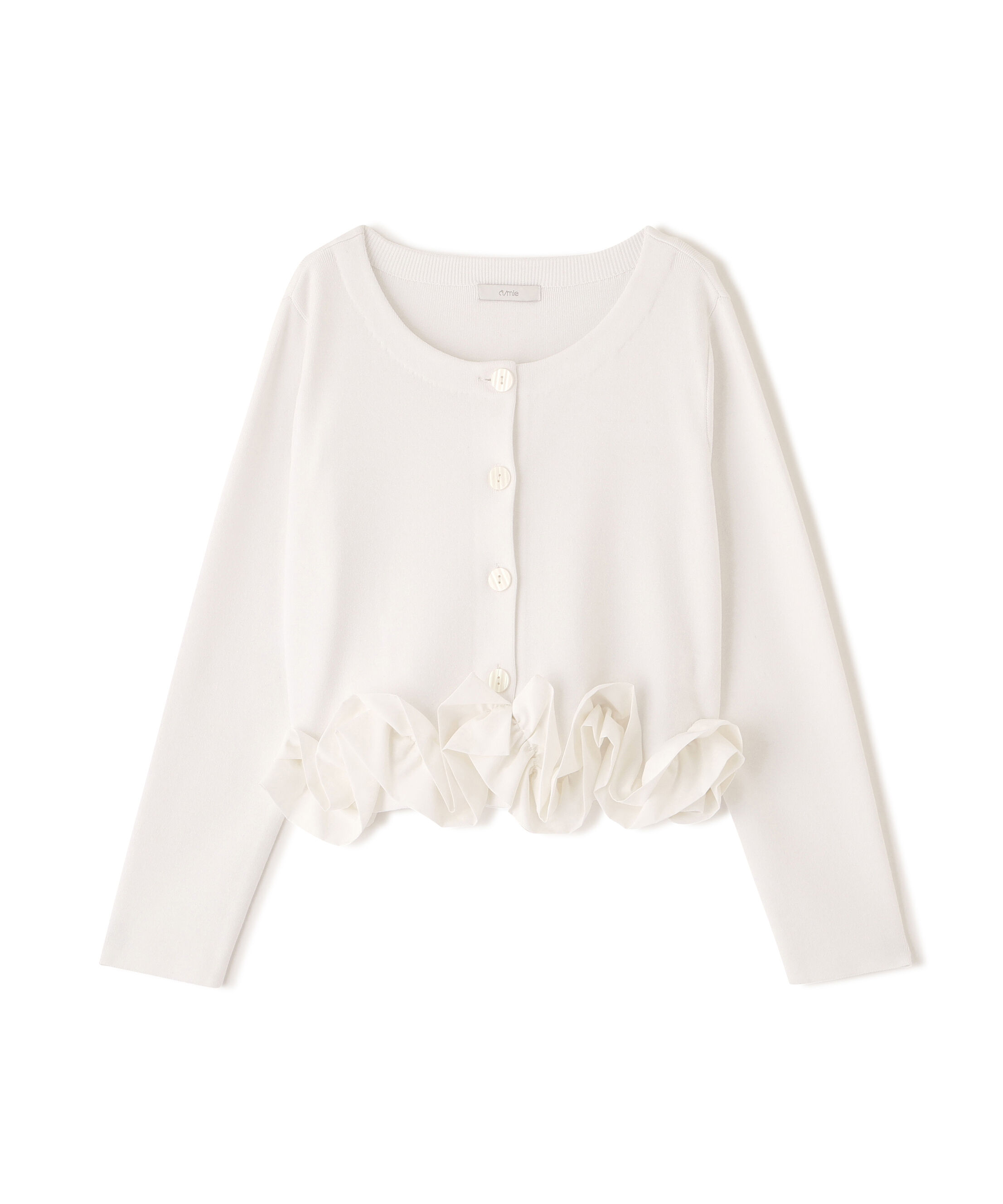 PROPORTION BODY DRESSING「〈a/mie〉ホイップペプラムニット　26SS」|カーディガン|