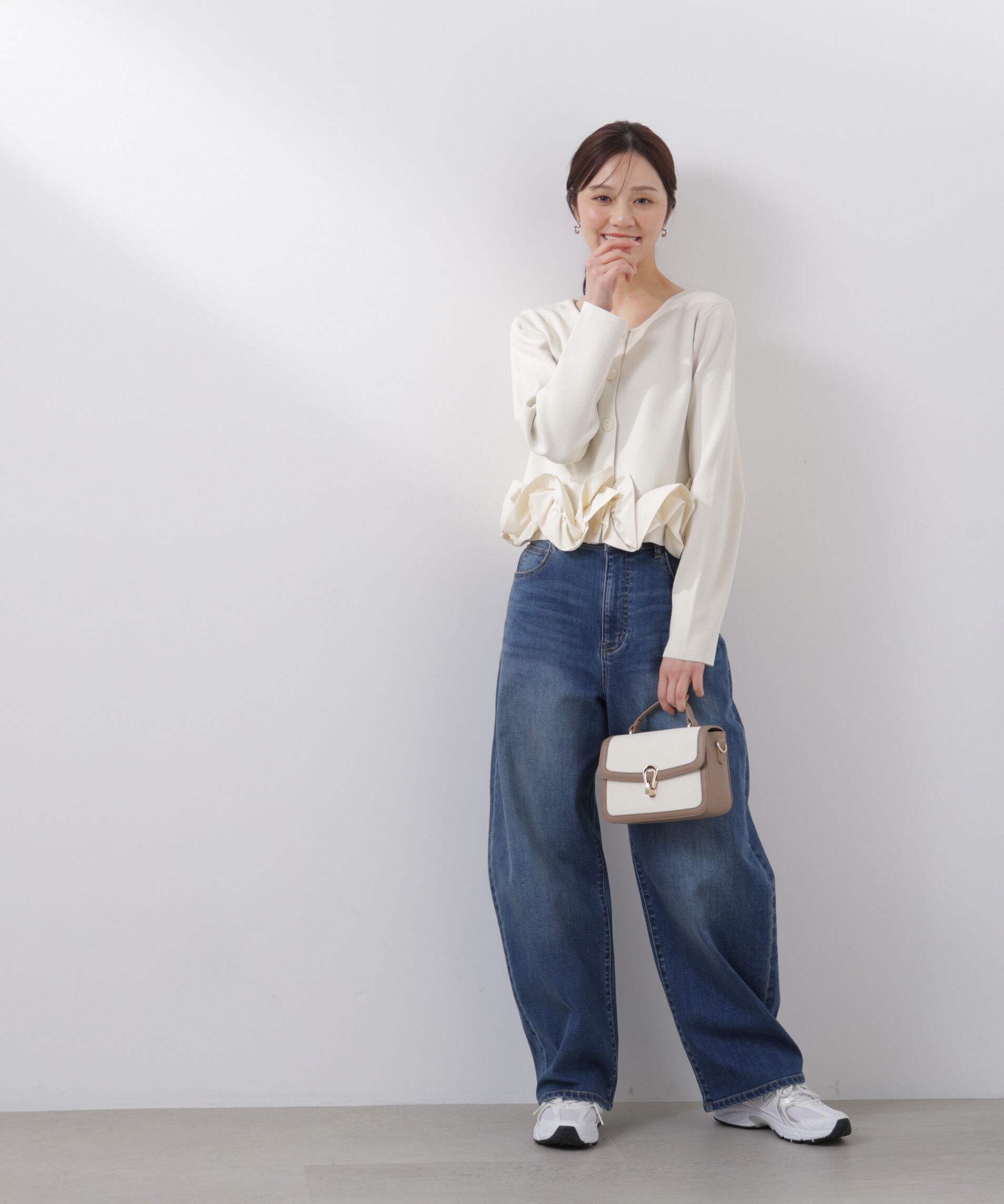 PROPORTION BODY DRESSING「〈a/mie〉ホイップペプラムニット　26SS」|カーディガン|