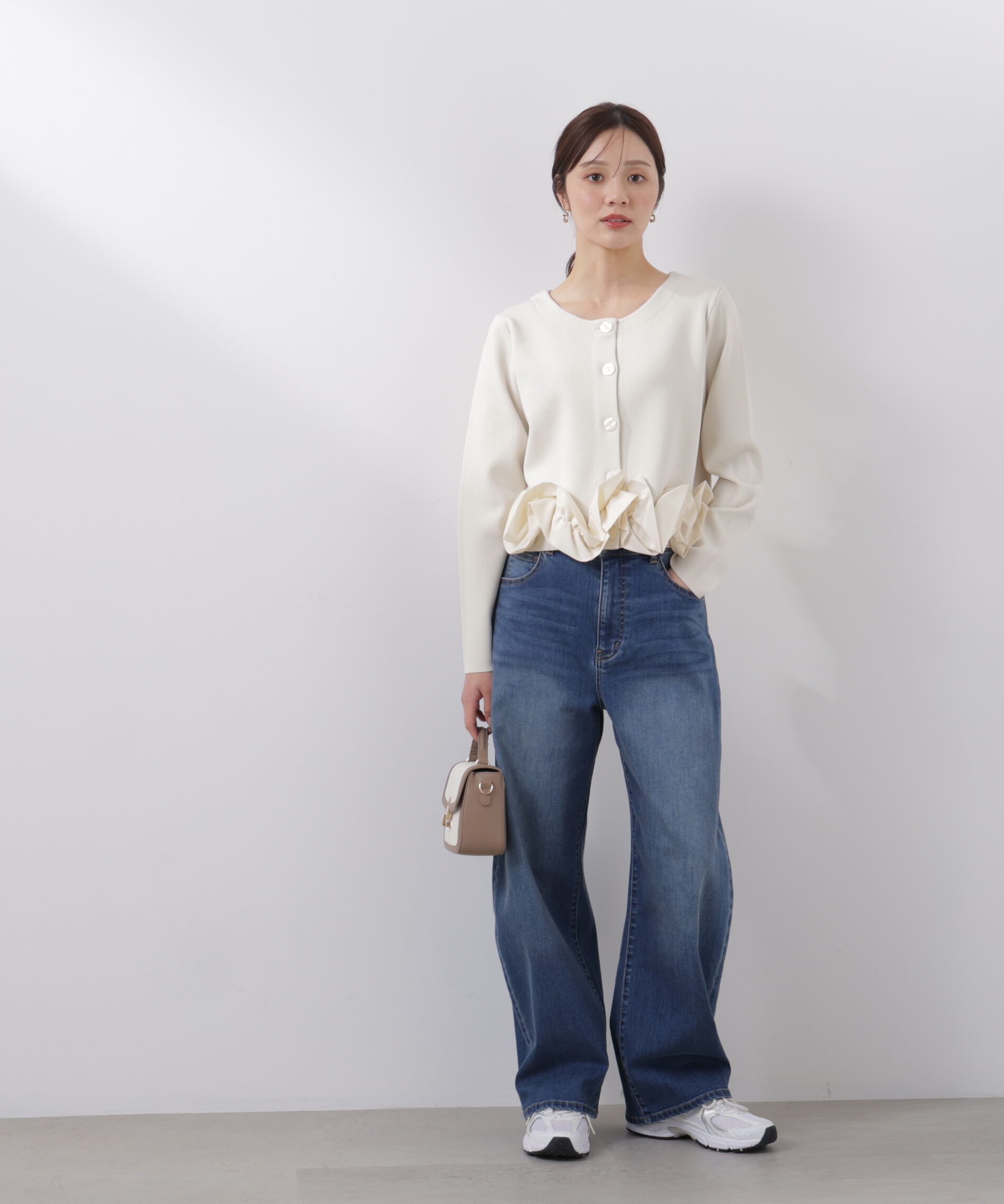 PROPORTION BODY DRESSING「〈a/mie〉ホイップペプラムニット　26SS」|カーディガン|