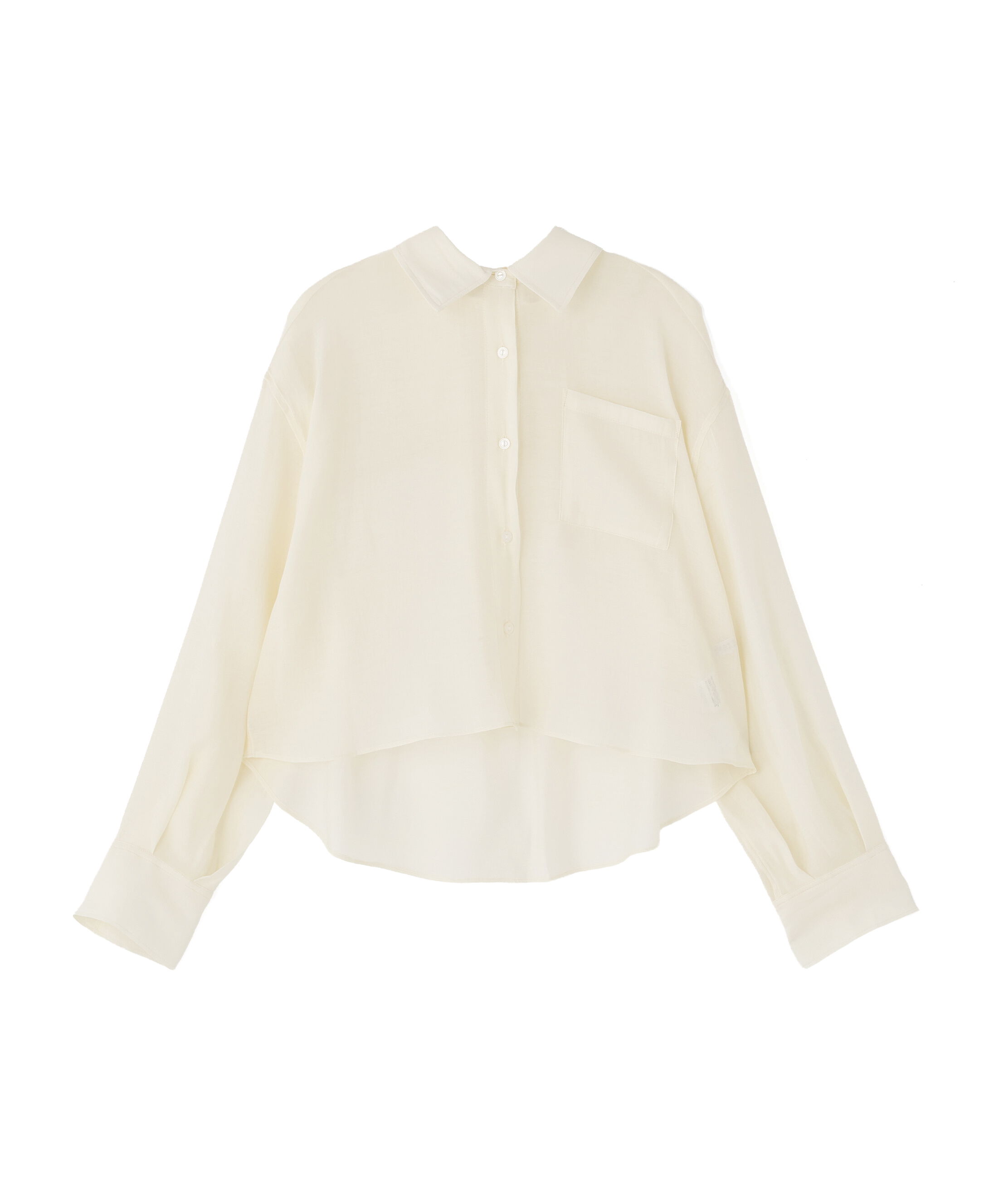 PROPORTION BODY DRESSING「短丈シアーシャツ 26SS」|シャツ・ブラウス|