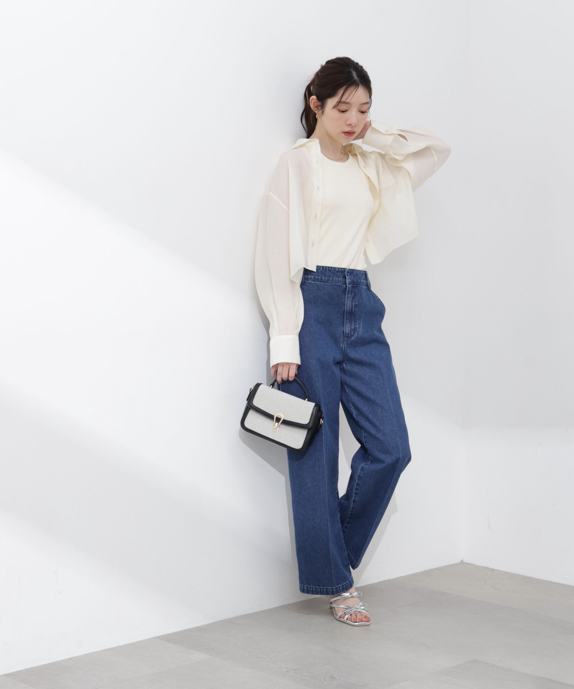 PROPORTION BODY DRESSING「短丈シアーシャツ 26SS」|シャツ・ブラウス|