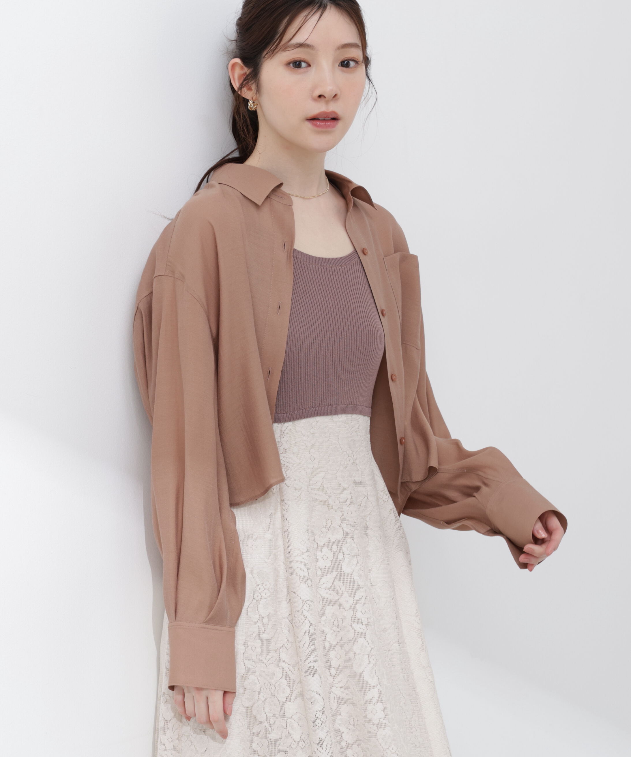 PROPORTION BODY DRESSING「短丈シアーシャツ 26SS」|シャツ・ブラウス|