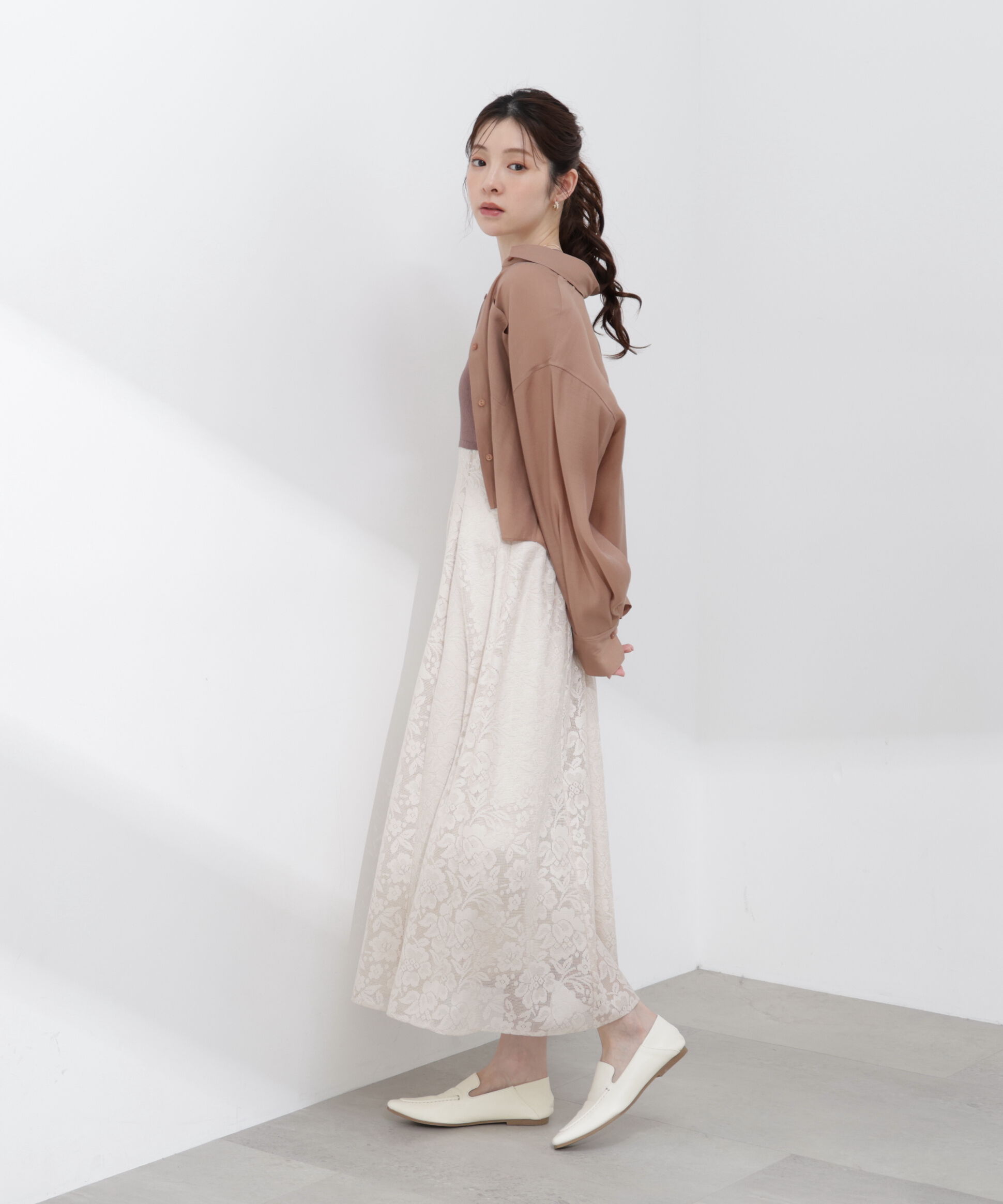 PROPORTION BODY DRESSING「短丈シアーシャツ 26SS」|シャツ・ブラウス|