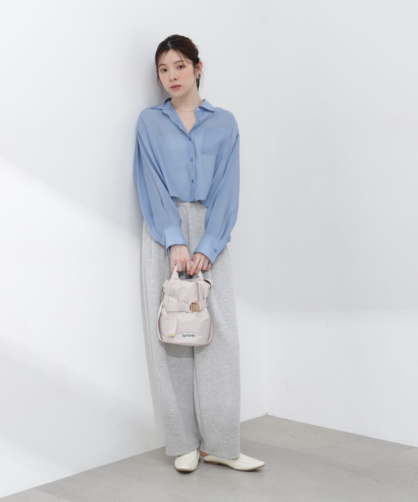 PROPORTION BODY DRESSING「短丈シアーシャツ 26SS」|シャツ・ブラウス|