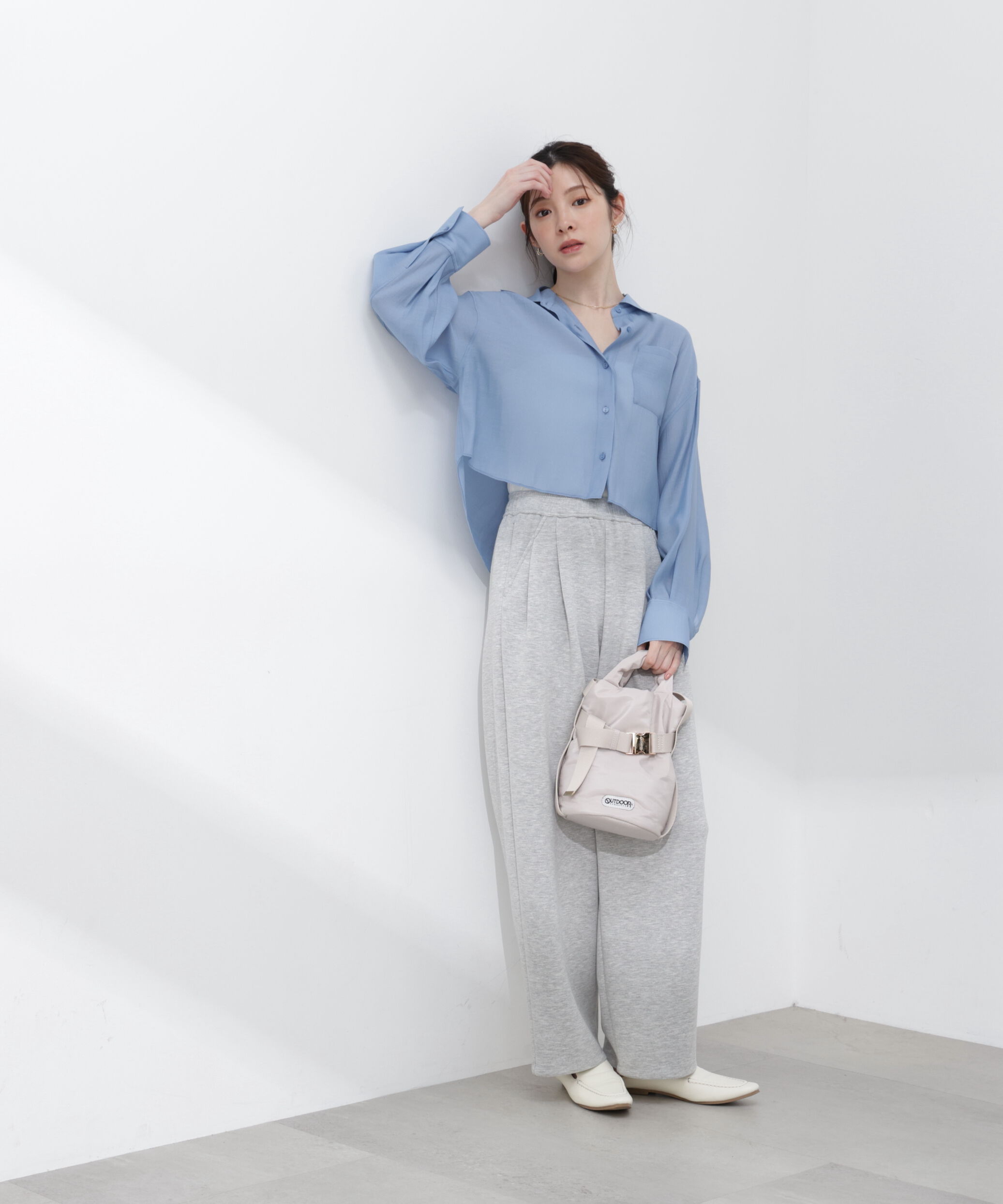 PROPORTION BODY DRESSING「短丈シアーシャツ 26SS」|シャツ・ブラウス|