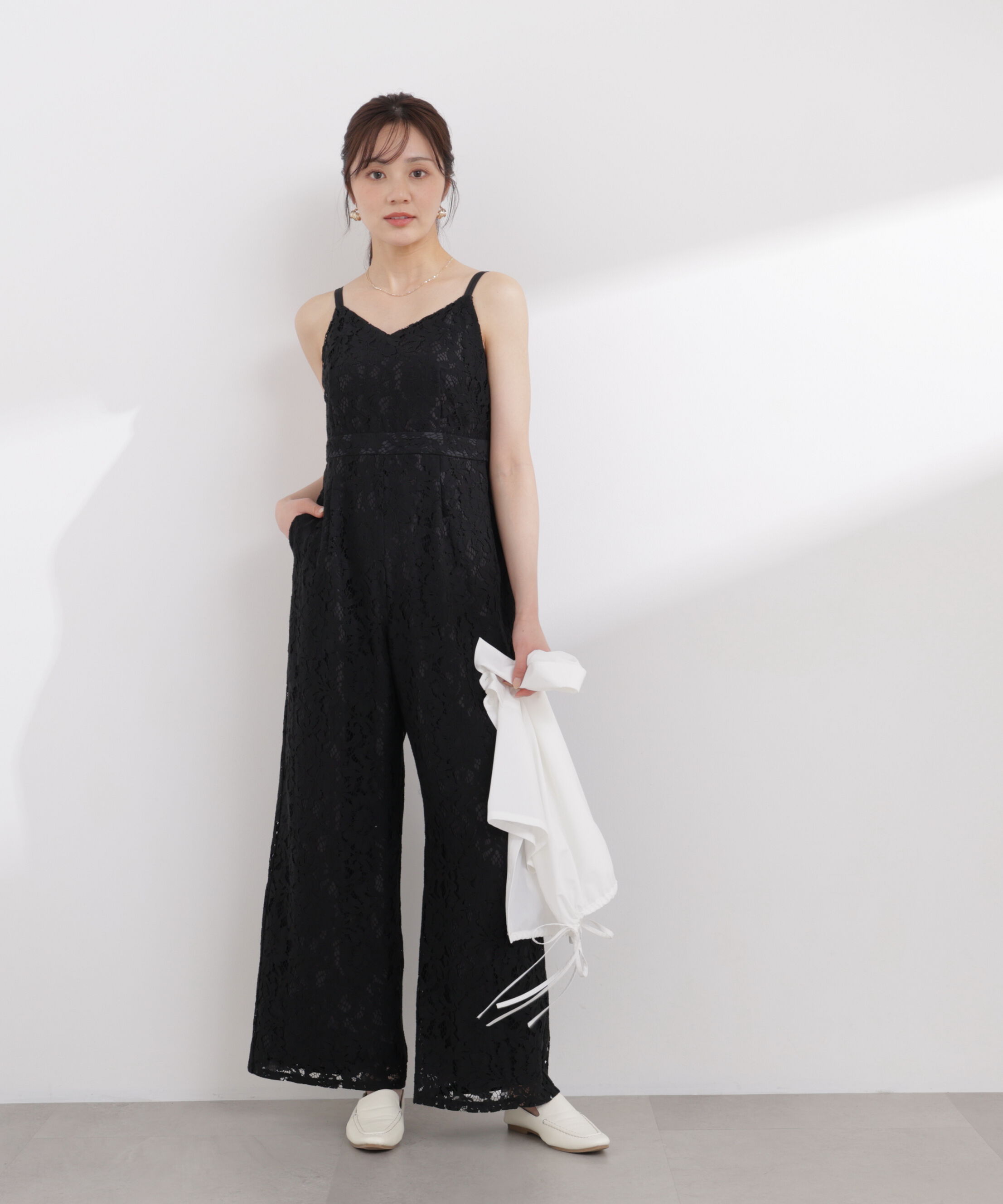 PROPORTION BODY DRESSING「〈EDIT COLOGNE〉レースオールインワン 26SS」|ワンピース|ブラック