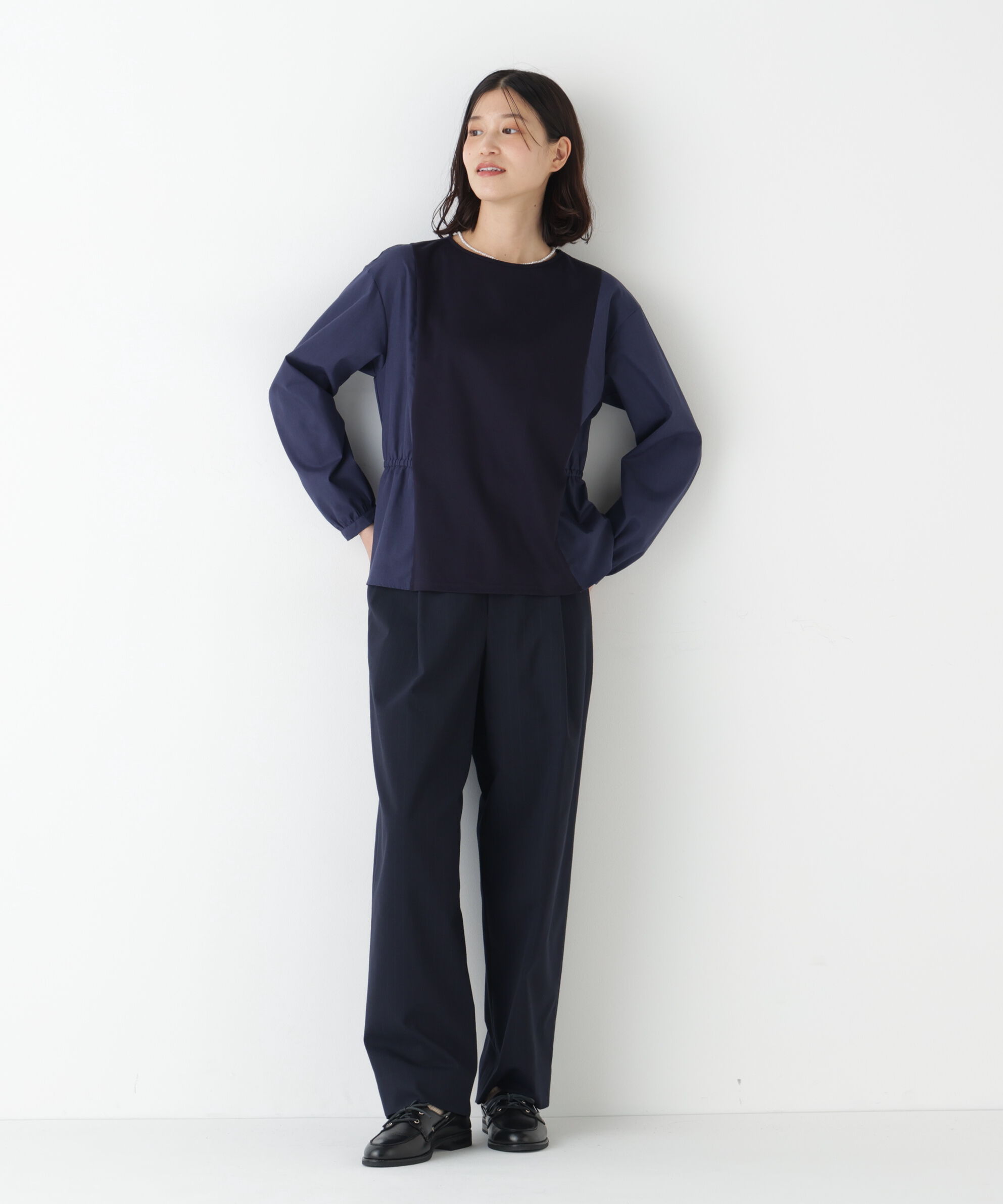  「◆《ウォッシャブル》ドッキングドロストカットソー」|Tシャツ・カットソー|