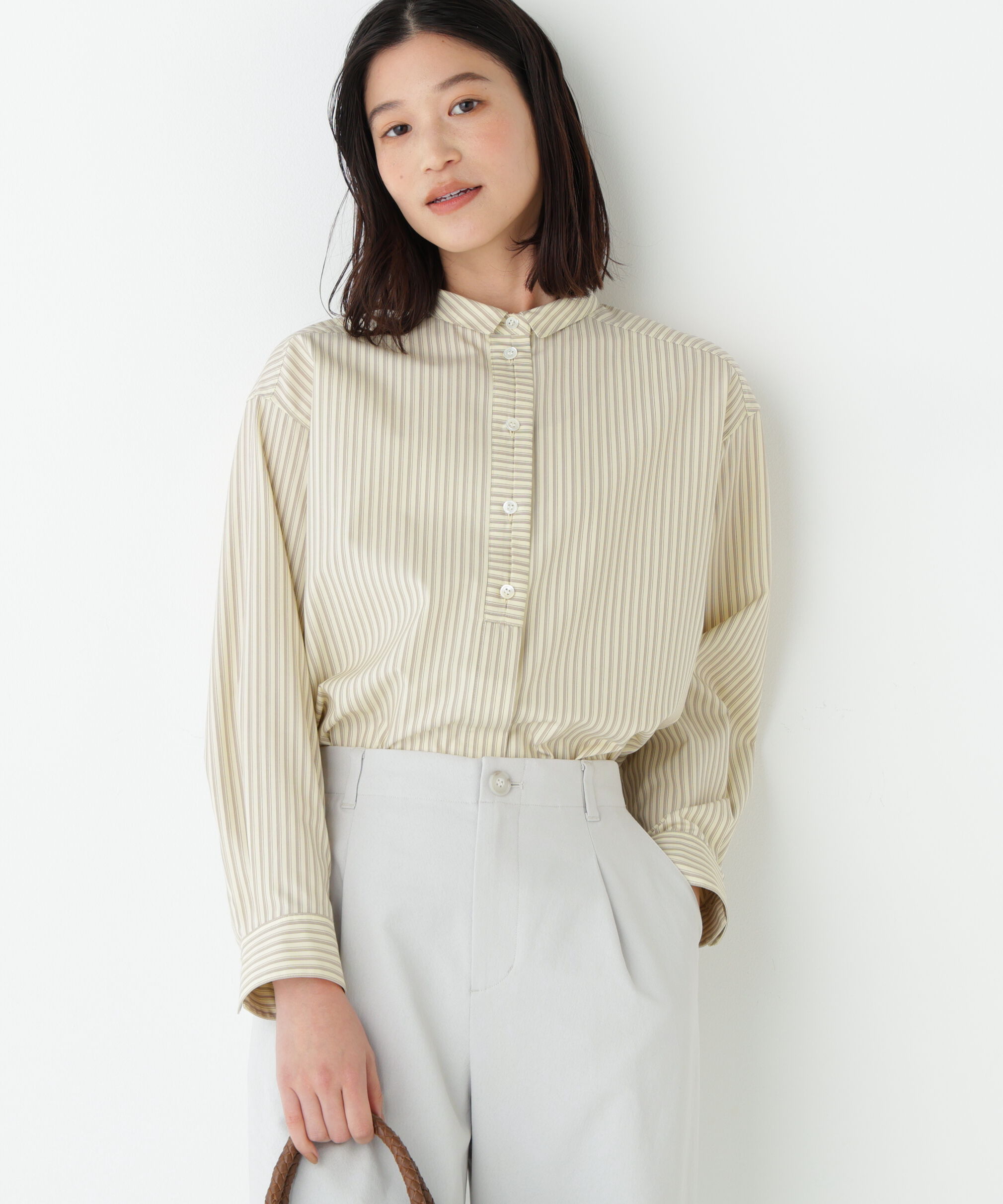  「◆《ウォッシャブル》ストライプ形態安定ボックスブラウス」|シャツ・ブラウス|イエロースト 3