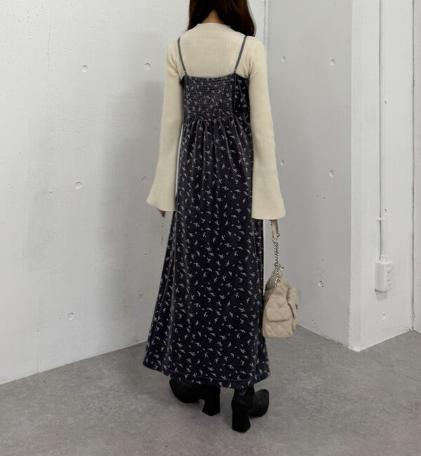 archives「花柄ベロアキャミワンピース」|ワンピース|