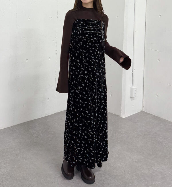 archives「花柄ベロアキャミワンピース」|ワンピース|