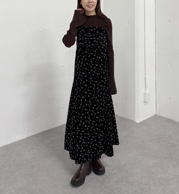 archives「花柄ベロアキャミワンピース」|ワンピース|