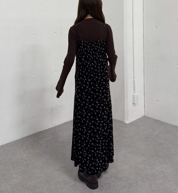 archives「花柄ベロアキャミワンピース」|ワンピース|