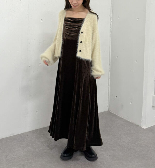 archives「花柄ベロアキャミワンピース」|ワンピース|BROWN