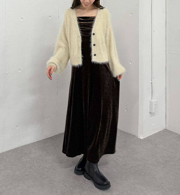 archives「花柄ベロアキャミワンピース」|ワンピース|