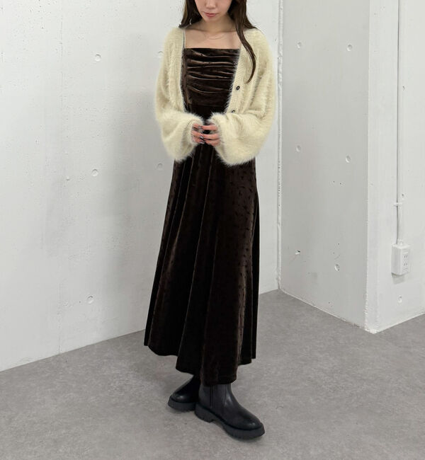 archives「花柄ベロアキャミワンピース」|ワンピース|