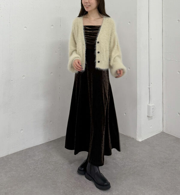 archives「花柄ベロアキャミワンピース」|ワンピース|