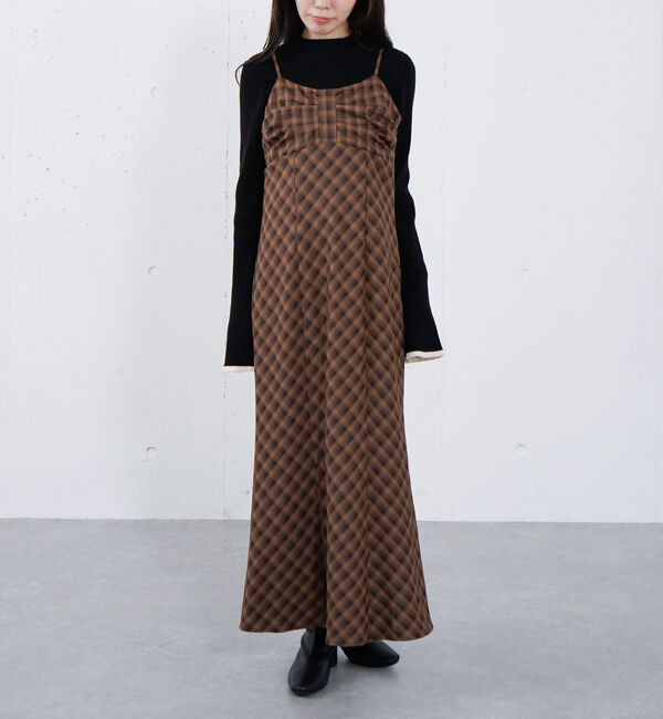 archives「リボンタックチェックキャミワンピース」|ワンピース|