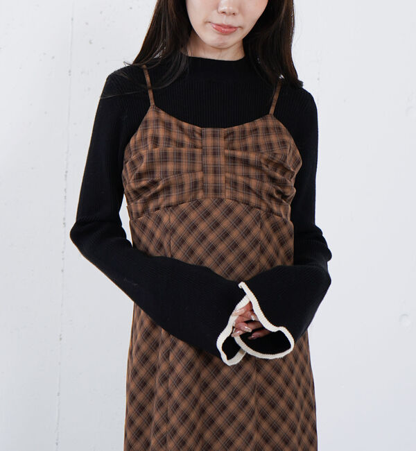 archives「リボンタックチェックキャミワンピース」|ワンピース|