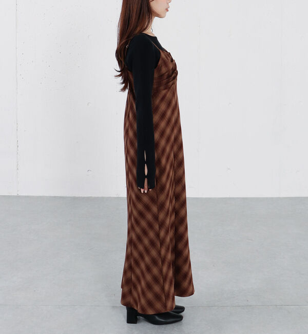 archives「リボンタックチェックキャミワンピース」|ワンピース|