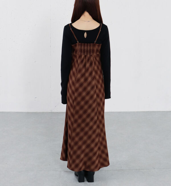 archives「リボンタックチェックキャミワンピース」|ワンピース|