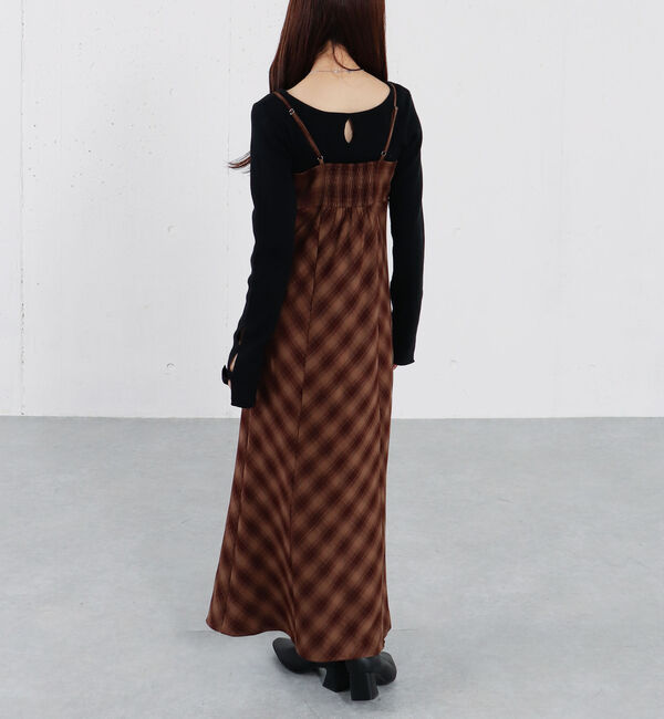 archives「リボンタックチェックキャミワンピース」|ワンピース|