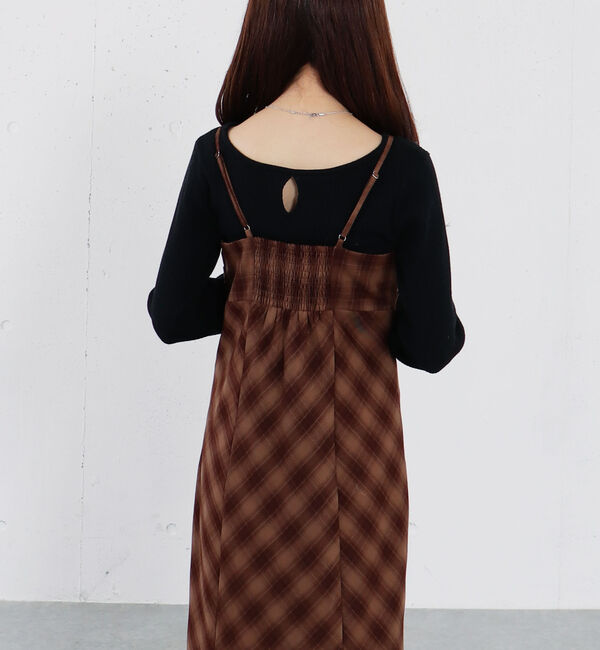 archives「リボンタックチェックキャミワンピース」|ワンピース|