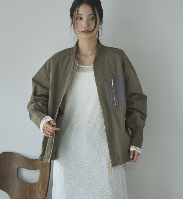 Doux archives「バックギャザーミドルMA-1」|ブルゾン・スタジャン|