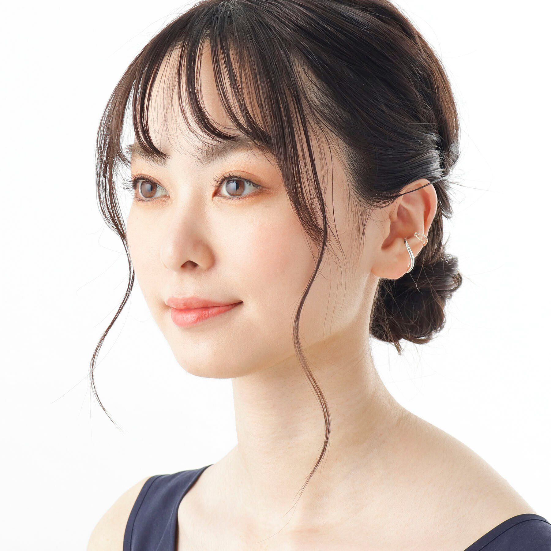 COCOSHNIK「シルバー Sライン イヤーカフ」|イヤーカフ|