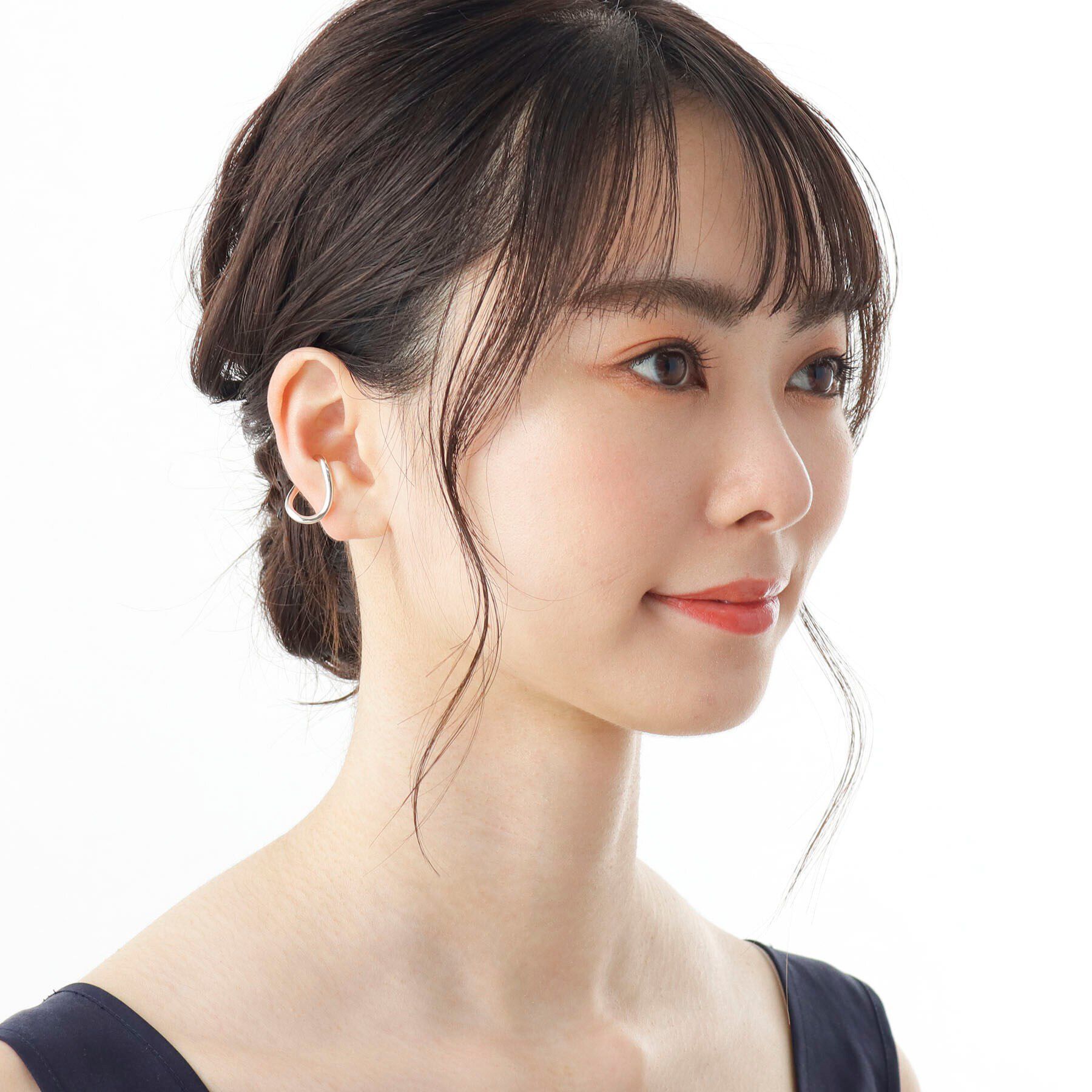 COCOSHNIK「シルバー Sライン イヤーカフ」|イヤーカフ|