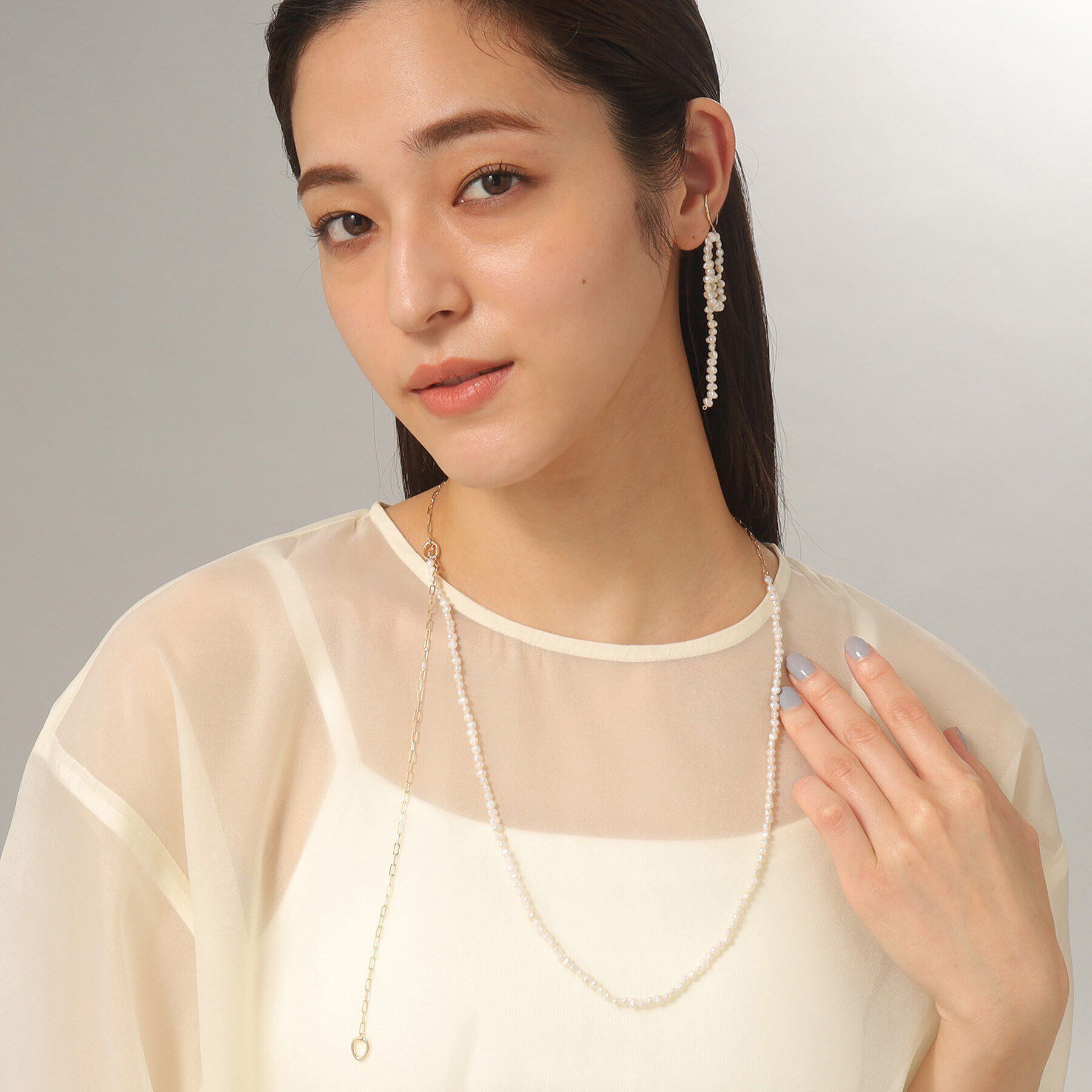 COCOSHNIK「K10バロックパールハング イヤーカフ」|イヤーカフ|