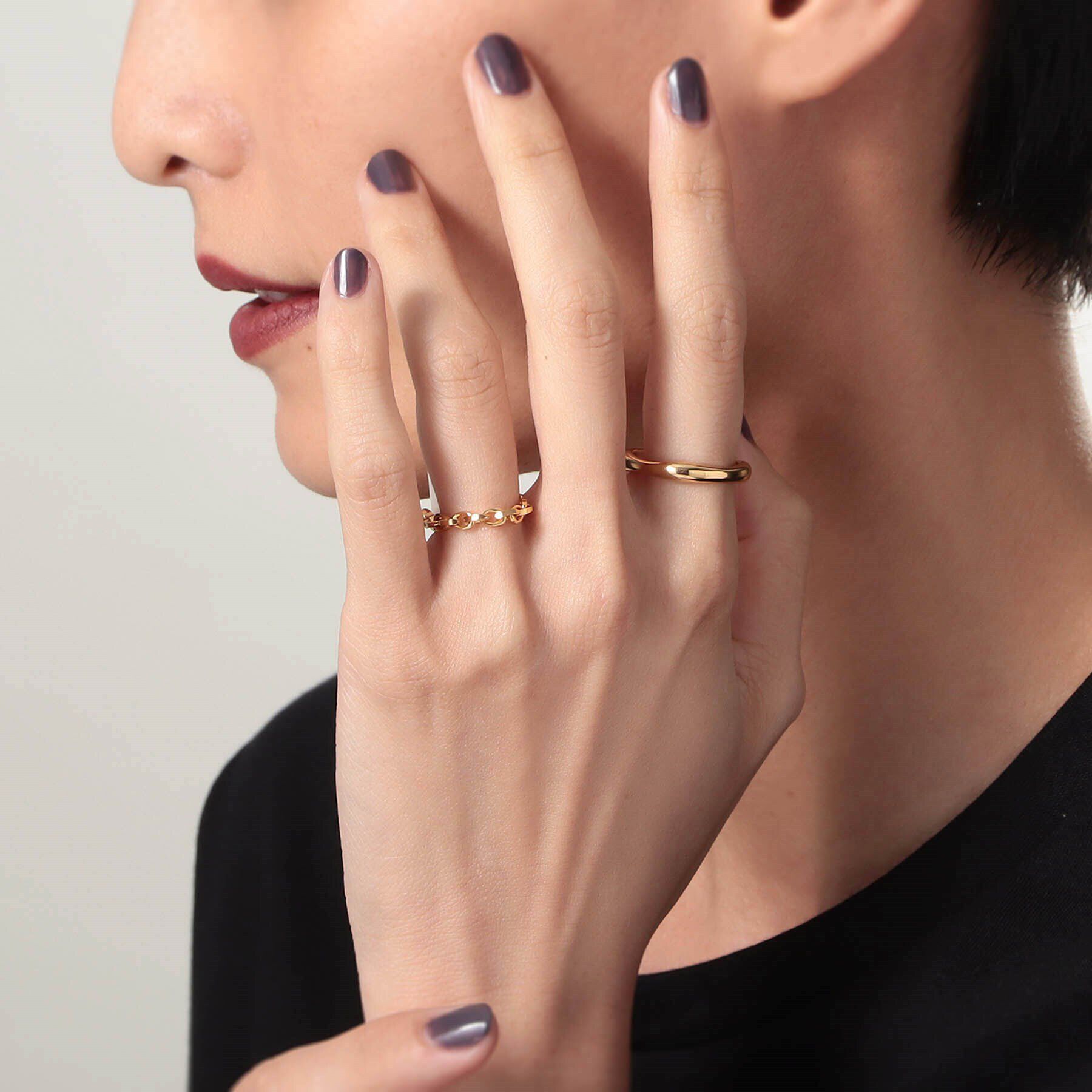 COCOSHNIK ONKITSCH「シルバー チェーンリング グリームチェーン GP」|リング|