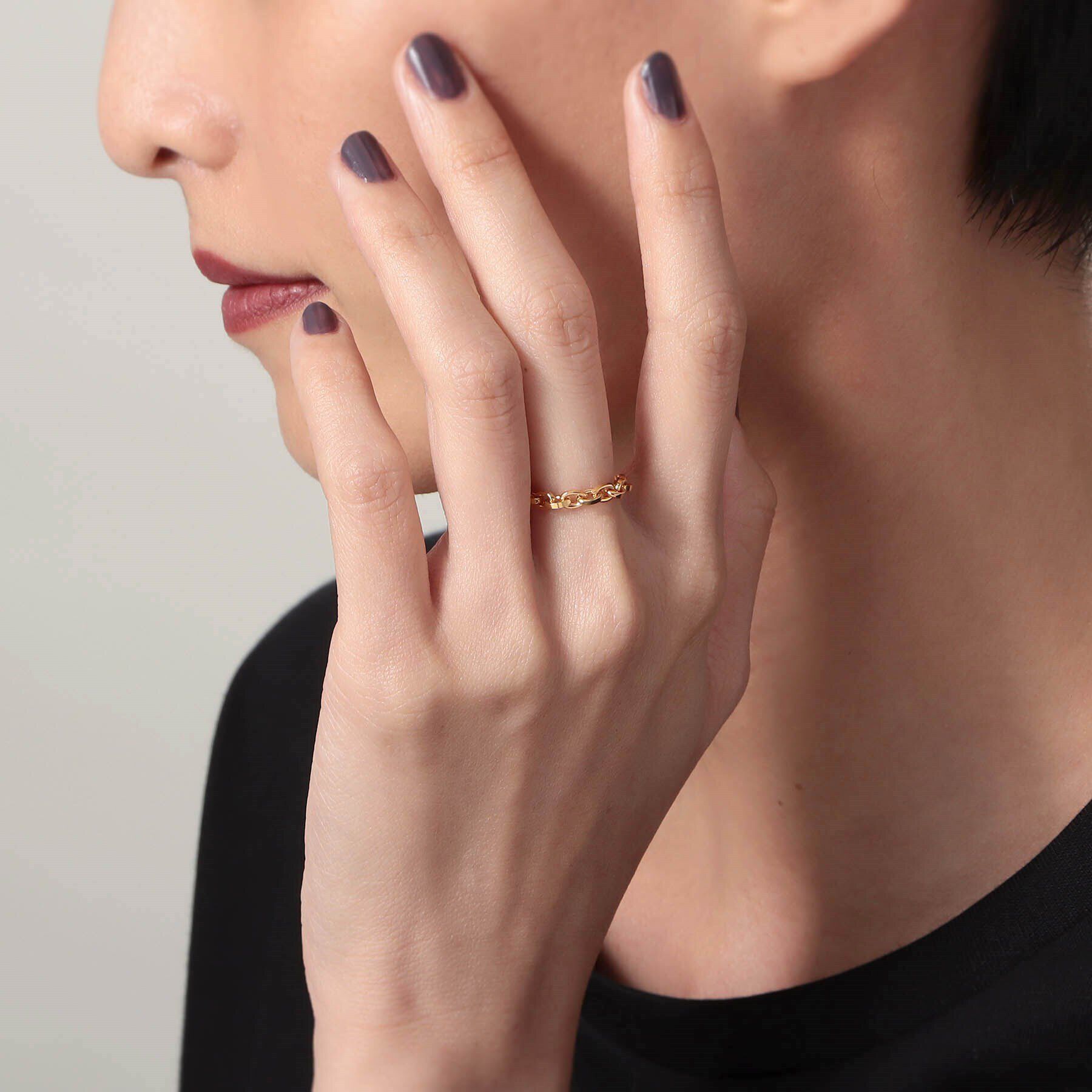 COCOSHNIK ONKITSCH「シルバー チェーンリング グリームチェーン GP」|リング|