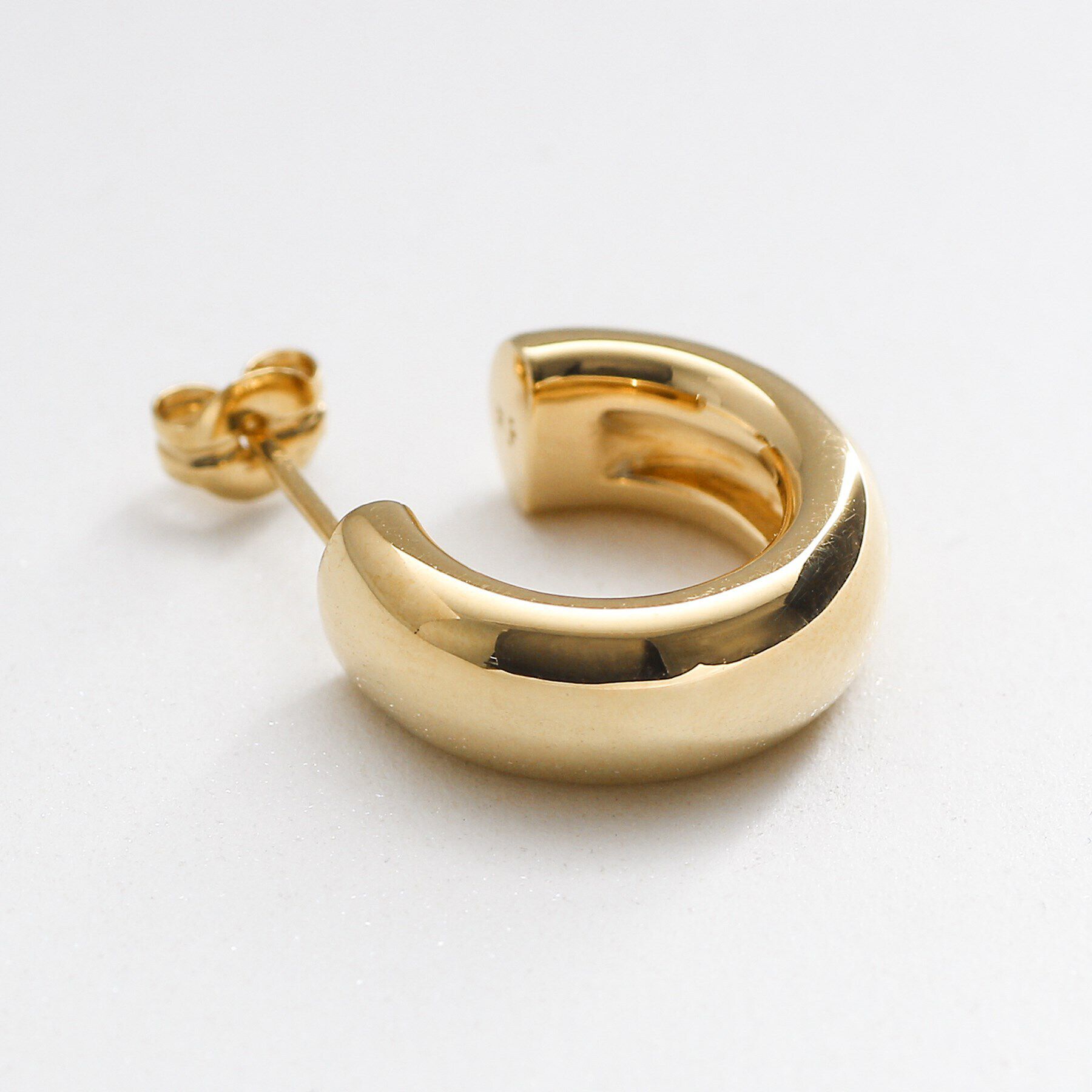 COCOSHNIK ONKITSCH「シルバー スモールフープ プランプピアス GP」|ピアス|